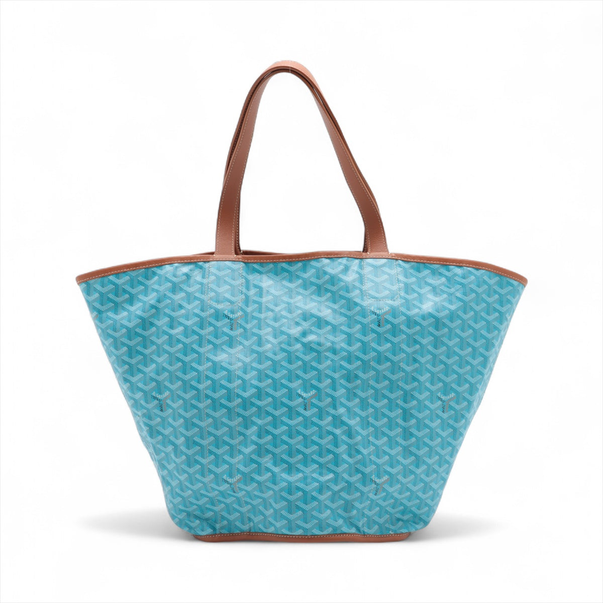Goyard Belharra Tote Bag in Turquoise & Tan - Premium Leather Handbag for Women | Stylish Work Bag, Travel Tote & Everyday Carry-all (Preorder Available)