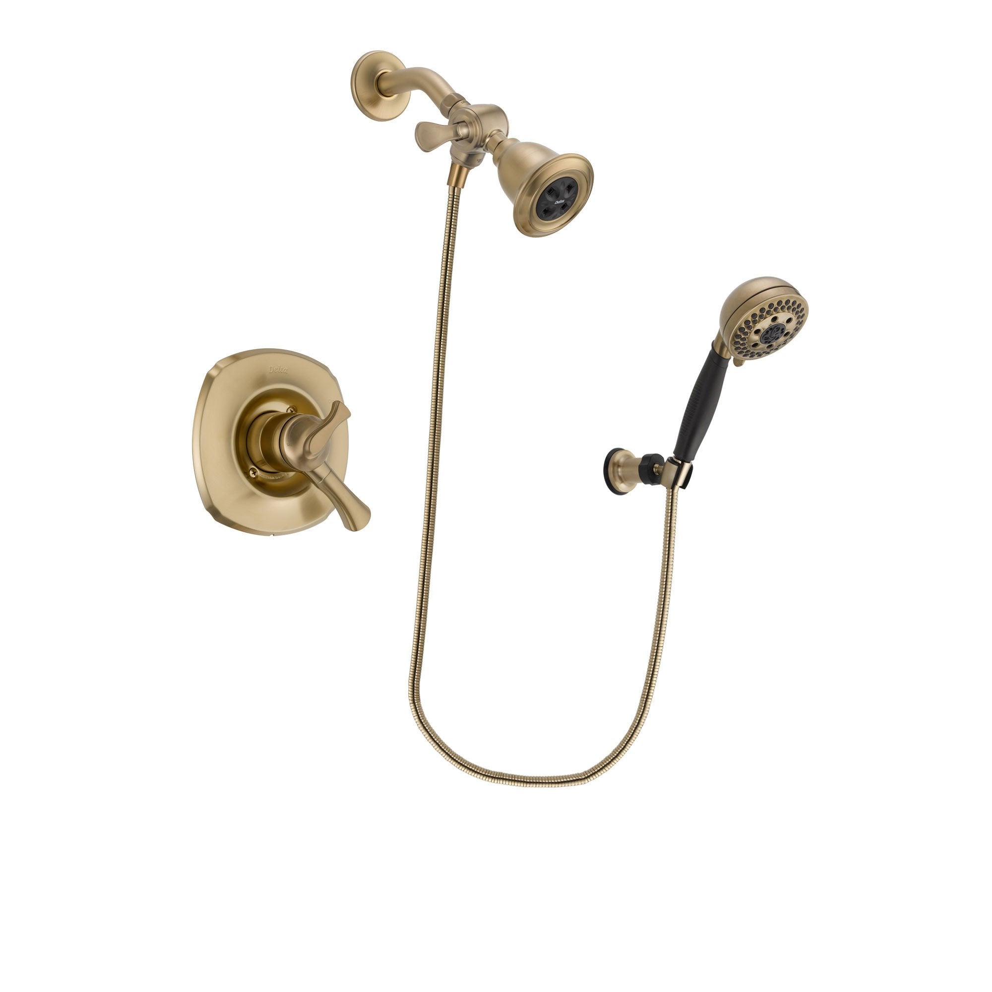 Delta Addison Champagne Bronze Dual Control Shower Faucet System with Water Efficient Showerhead & 5-Spray Hand Shower - Includes Rough-in Valve DSP3780V - Perfect for Modern Bathroom Renovations and Water Conservation