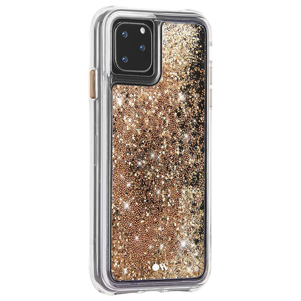 Case-Mate WATERFALL Glitter Phone Case for iPhone 11 Pro Max (6.5 Inch) - Sparkly Gold Protective Cover - Perfect for Parties, Weddings & Special Occasions