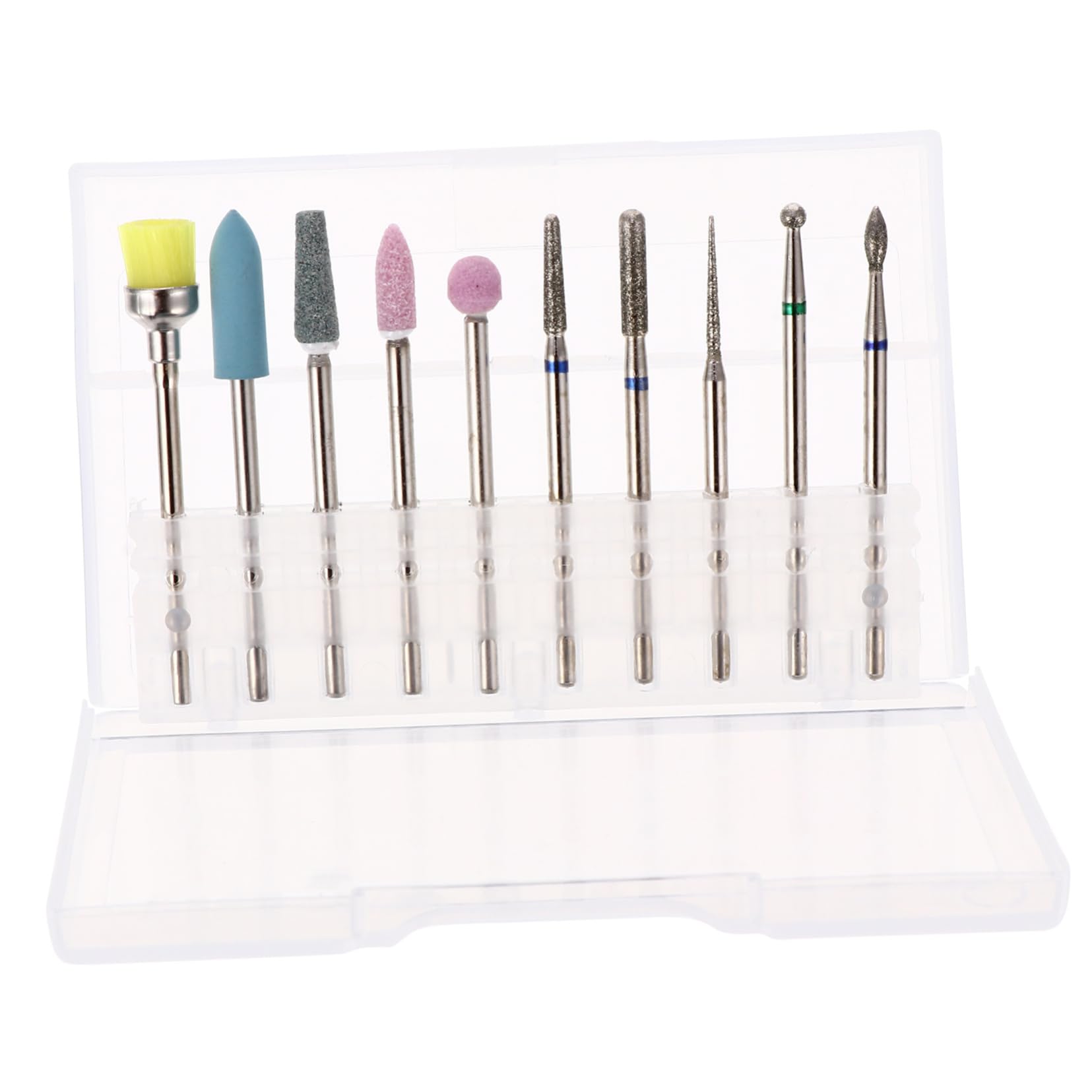 PLAFOPE 10PCS Tungsten Steel Nail Drill Bit Set - Professional Nail Grinding Heads for Russian Manicure & Pedicure | Perfect for Salon, Home Nail Care & DIY Manicure Kits