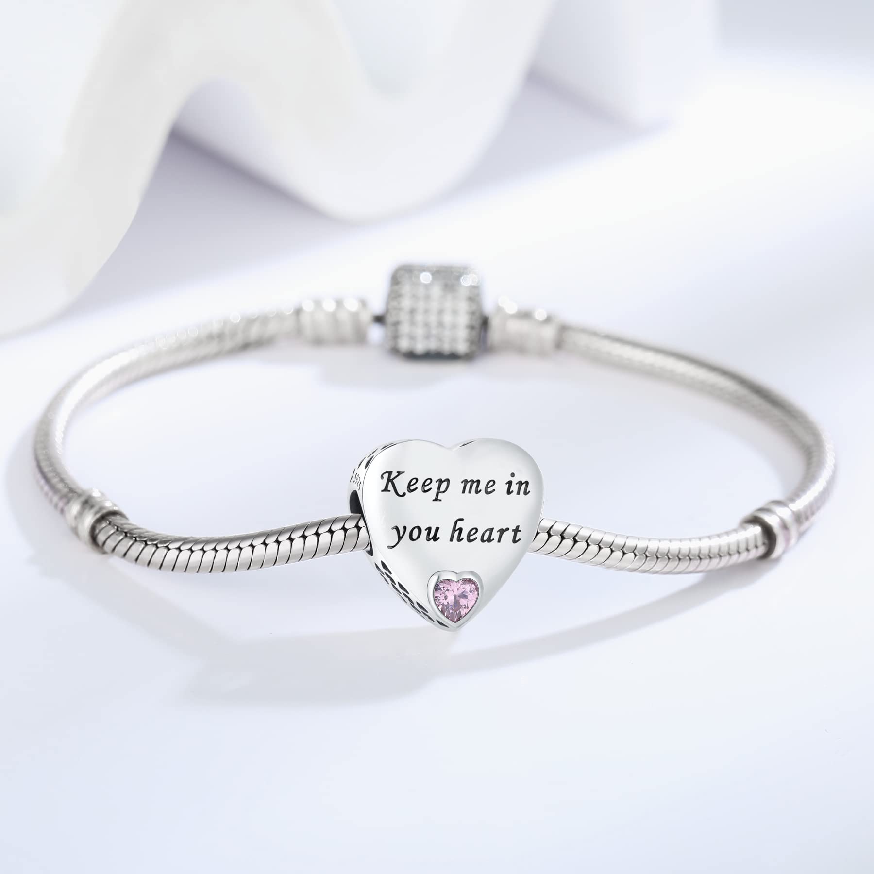 925 Sterling Silver Charms for Pandora Bracelets - Infinity & Beyond Heart Pendant - Perfect Mother's Day, Christmas & Birthday Gift for Wife - Jewelry for Women, Anniversary & Romantic Occasions