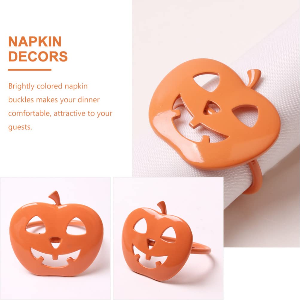 ABOOFAN Set of 12 Halloween Pumpkin Napkin Rings - Orange Thanksgiving Dinner Table Decor for Weddings, Parties & Family Gatherings - Perfect for Fall Festive Table Settings