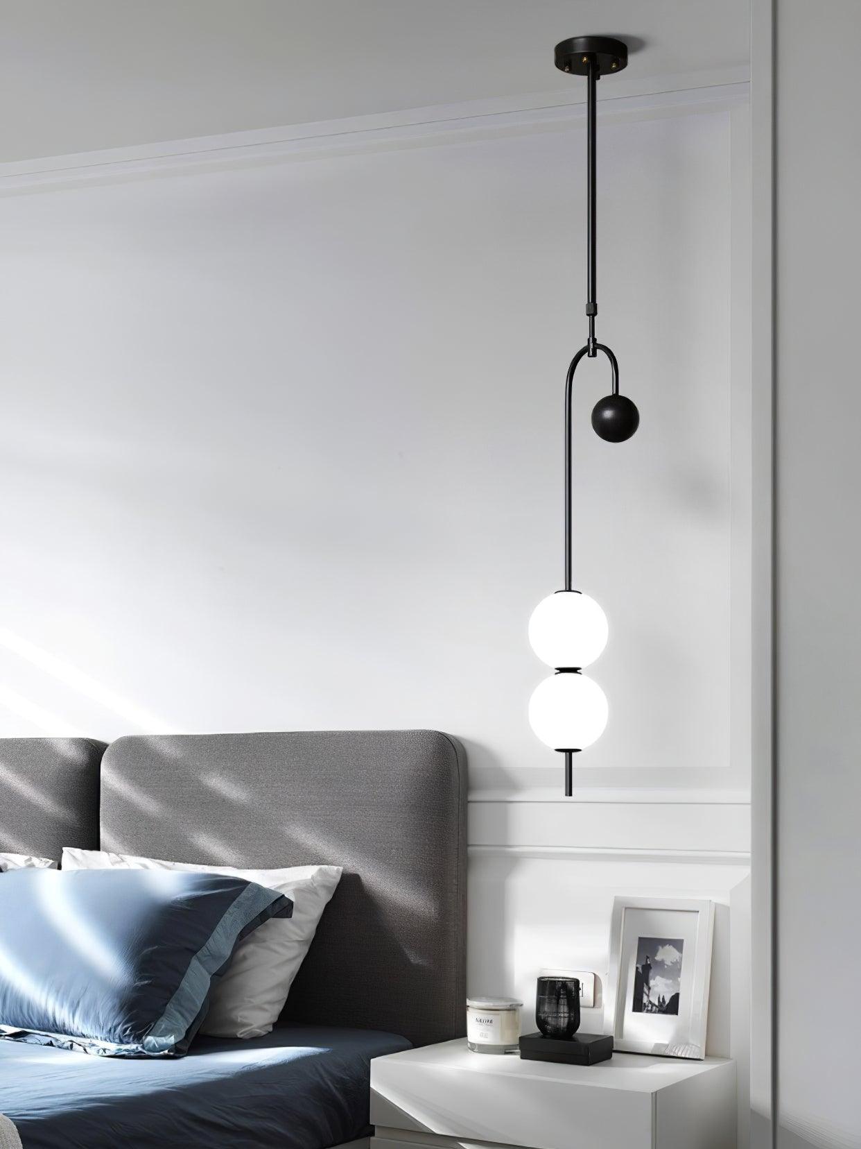 Alina Pendant Light - Modern Glass Hanging Chandelier for Kitchen Island, Dining Room & Bedroom Lighting | Dimmable LED Ceiling Fixture
