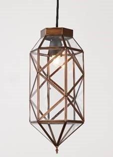 Vintage Brass and Glass Pendant Light Fixture - Industrial Style Hanging Lamp for Kitchen Island, Dining Room, or Bedroom Lighting (2 Available)
