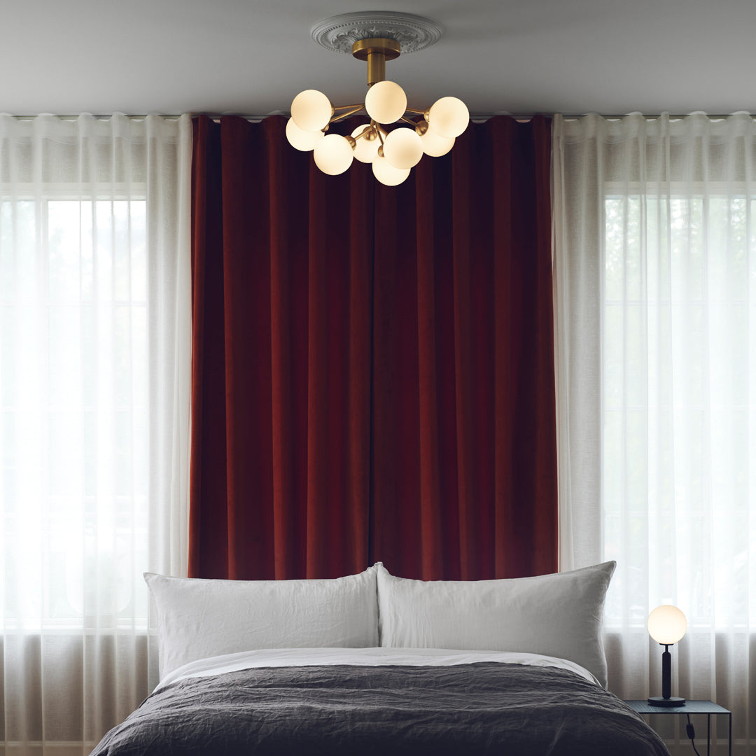 Apiales 9-Inch Modern Ceiling Light Fixture - Dimmable LED Flush Mount for Bedroom, Kitchen, Living Room & Hallway Lighting