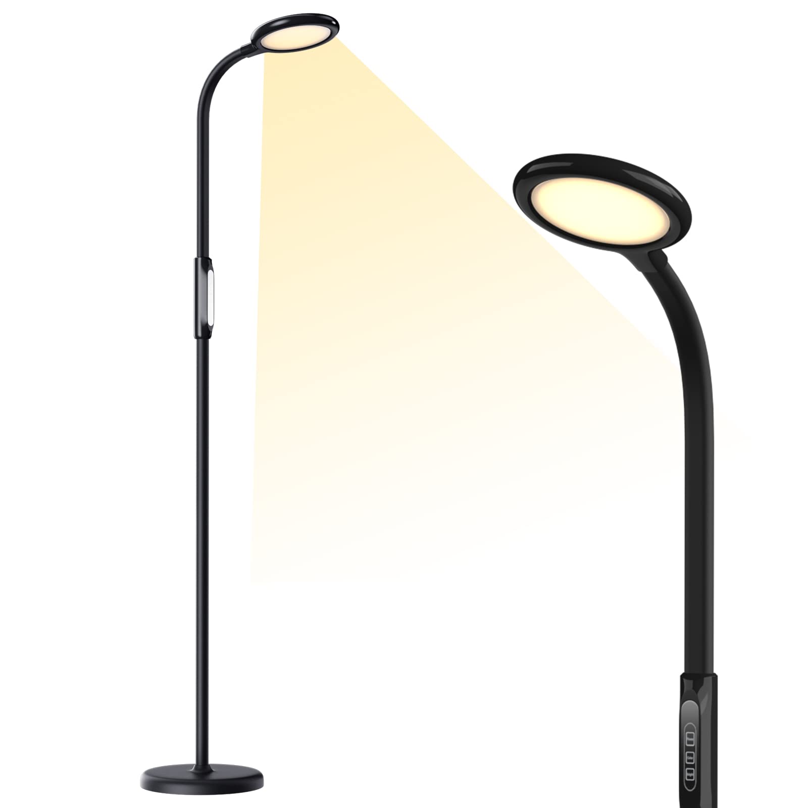 Meross Smart LED Floor Lamp - Dimmable Standing Light with Gooseneck, Tunable White & Remote/App Control, Compatible with HomeKit, Alexa & Google Assistant - Perfect for Living Room, Bedroom & Home Office Lighting