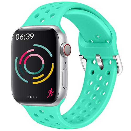 Hisri Compatible Apple Watch Band 49mm 45mm 41mm 44mm 40mm 42mm 38mm - Sport Breathable Waterproof Soft Silicone Wristband for Men & Women - Replacement Bands for iWatch Ultra SE Series 8 7 6 5 4 3 2 1 - Perfect for Gym, Running, Swimming & Everyday Wear