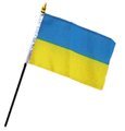 4x6 Inch Ukraine Miniature Desk Flag - Small Ukrainian Stick Flag for Office Decor, Events & Patriotic Displays - Perfect for Desks, Parades & National Celebrations