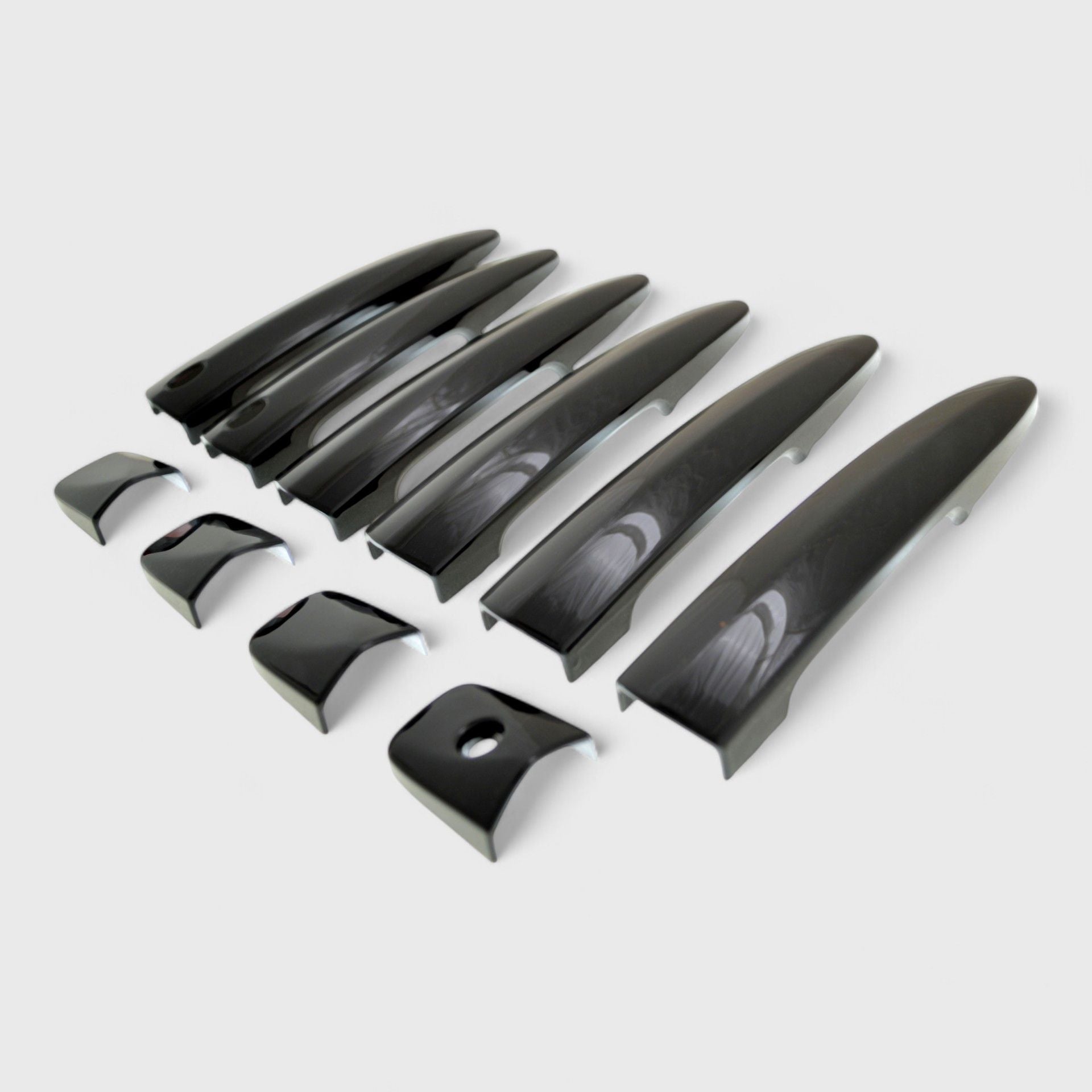 Gloss Black Chrome Delete Door Handle Cover for Cars - Compatible with Smart Key (Model DH6307BLK) | Upgrade Your Vehicle's Exterior Style for a Sleek Look
