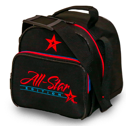 Roto Grip Caddy Competitor Bowling Bag - Black/Red/Blue - Durable 3-Ball Roller Bag for Professional & League Bowlers - Perfect for Tournaments, Practice & Bowling Alley Use