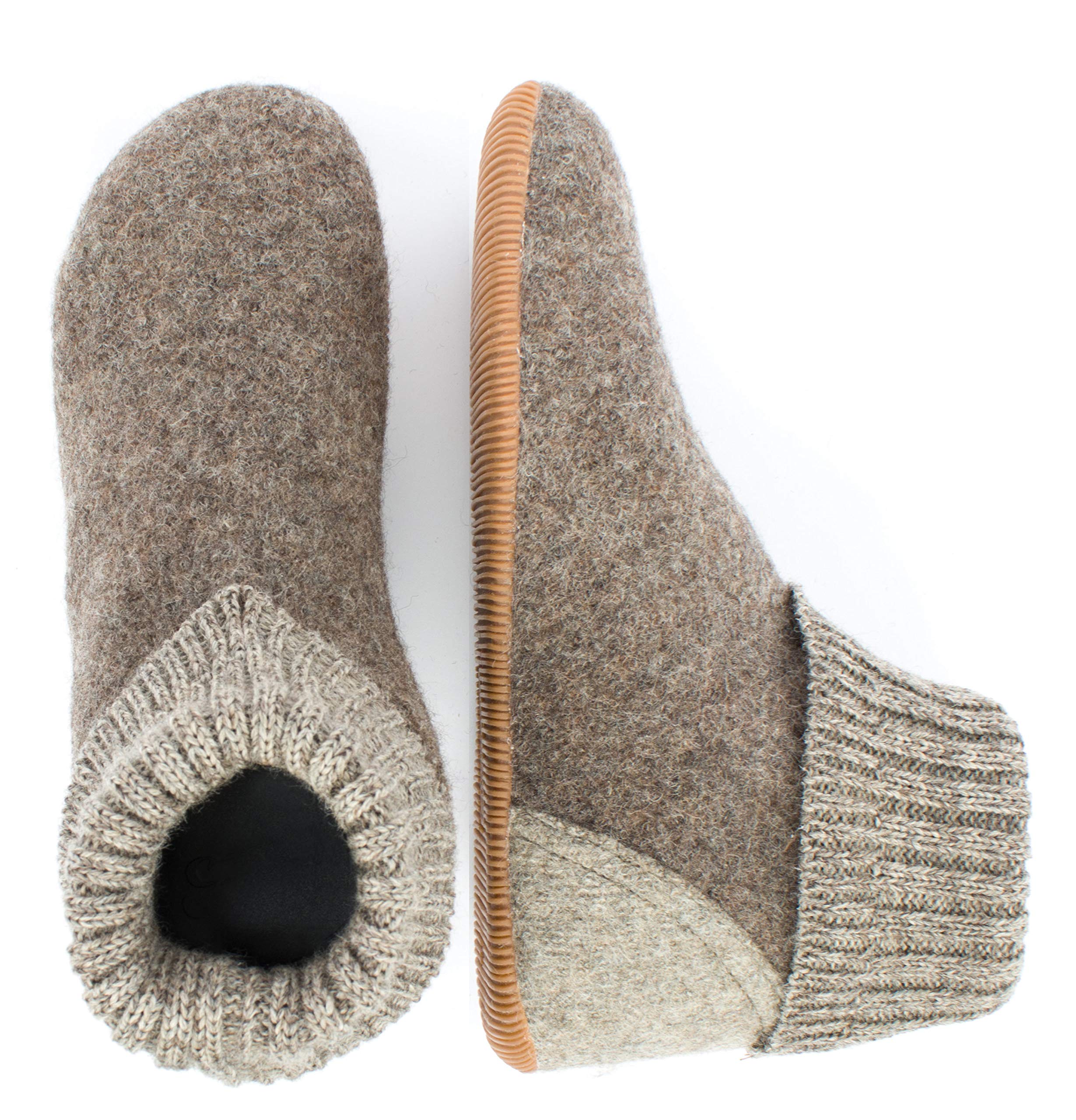 Giesswein Unisex Adults Wildpoldsried Hi-Top Slippers - Comfortable Indoor/Outdoor House Shoes for Men & Women, Brown (Taupe), UK 7.5 - Perfect for Home, Office & Casual Wear