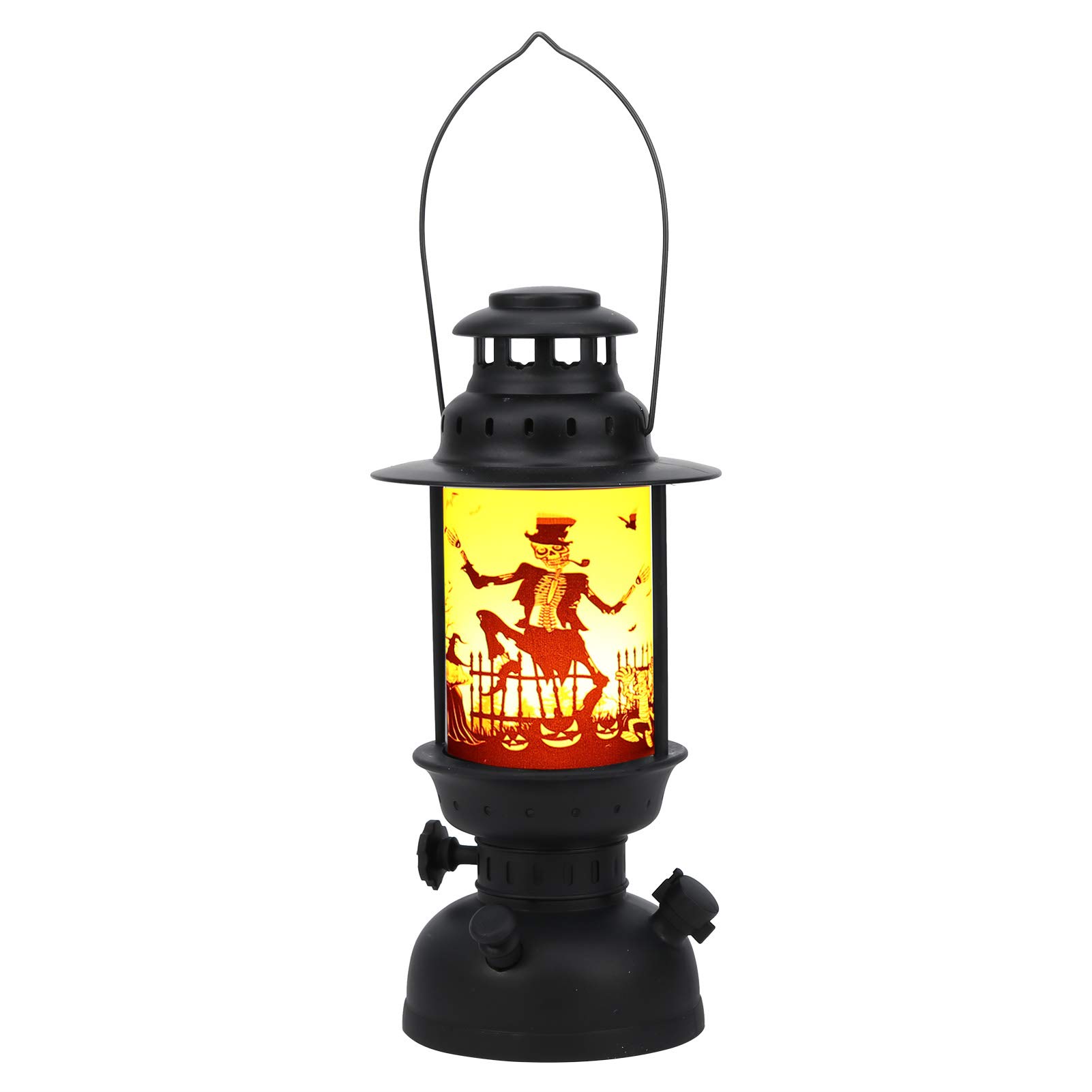 Zerodis Halloween Lantern Outdoor Decor - Handheld LED Flame Light for Halloween Party, Pumpkin Patch, Trick or Treat, Haunted House Decorations & Spooky Night Walk Accessories