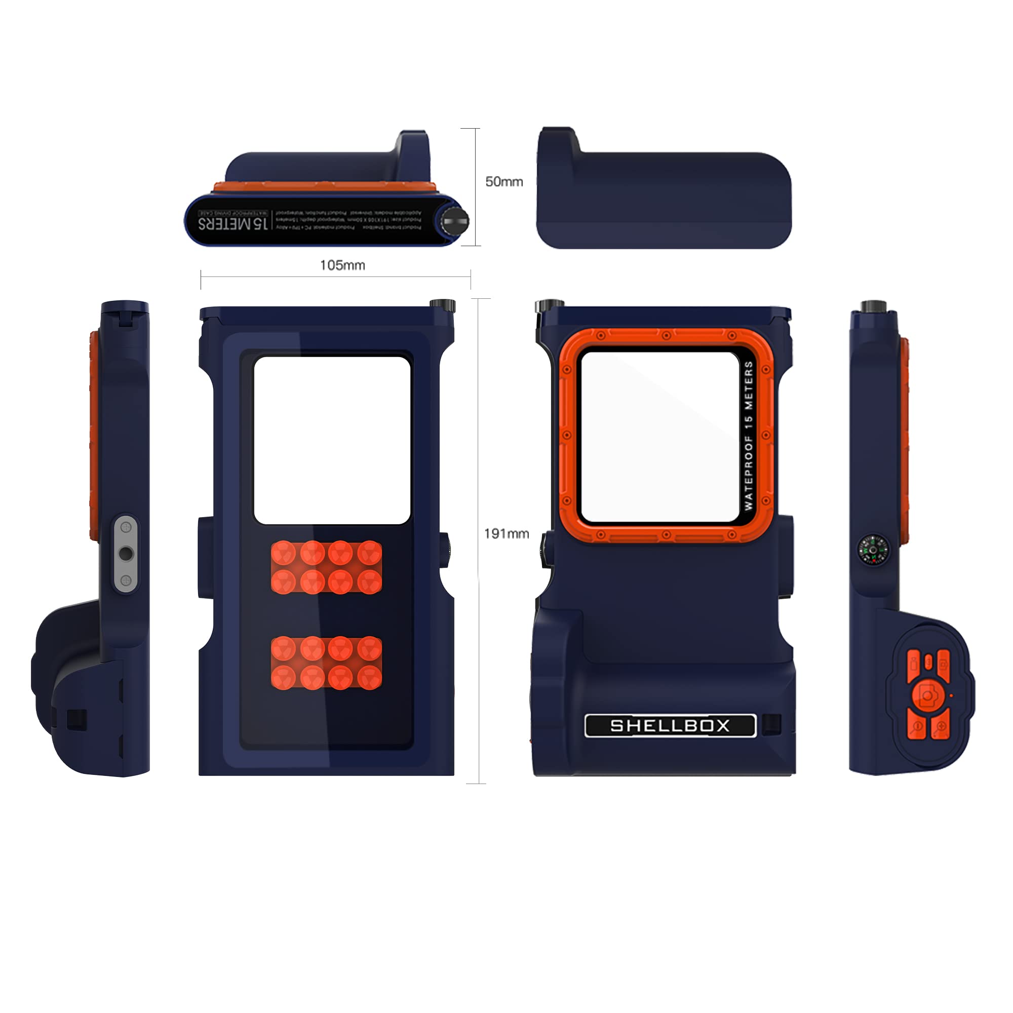 MRUOZRUI 3rd Gen Bluetooth Waterproof Phone Case - 15m/50ft Diving Protection for iPhone & Samsung - Underwater Photography & Video Case for Snorkeling, Scuba Diving, Swimming & Beach Activities
