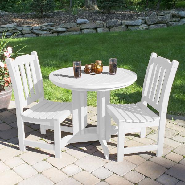Lehigh Collection 3-Piece Round Outdoor Patio Dining Set - Perfect for Backyard, Garden & Poolside Entertaining