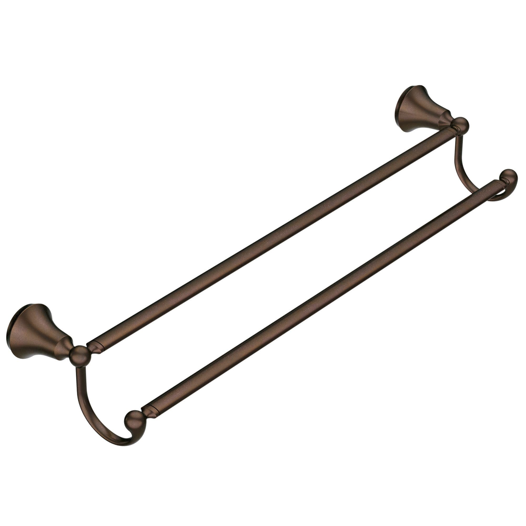 Moen YB5222ORB Wynford 24-Inch Double Towel Bar in Oil Rubbed Bronze - Bathroom Towel Holder for Spa, Hotel, or Home Decor