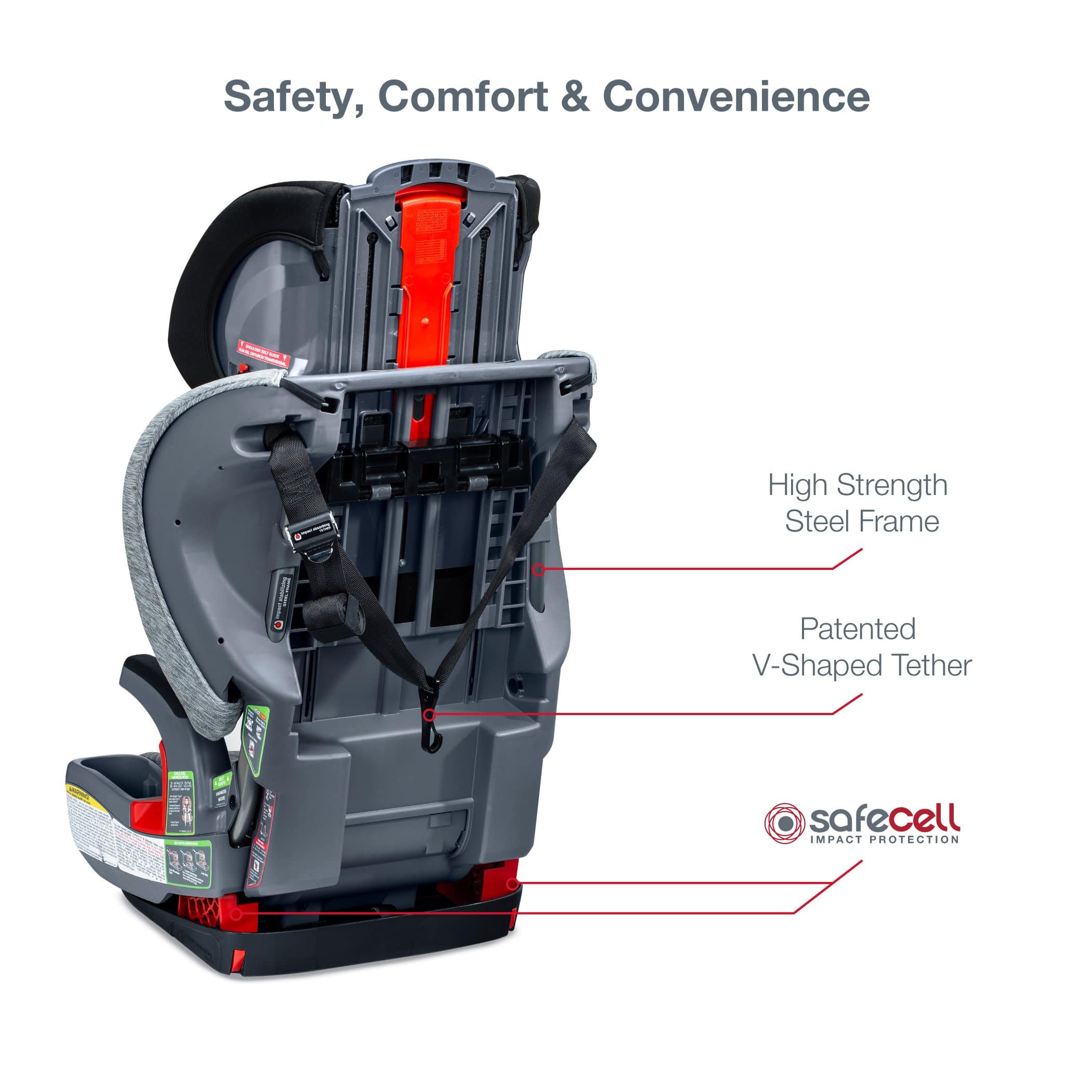 Britax Grow With You Clicktight Booster Car Seat - Safe & Adjustable for Kids 3-12 Years - Perfect for School, Travel & Family Road Trips