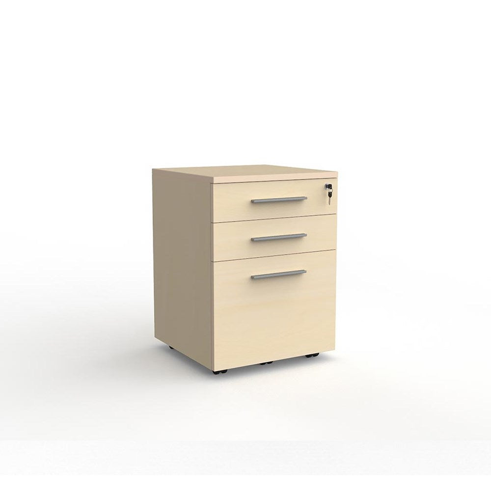 Cubit Locking 2-Drawer Mobile File Cabinet with Wheels - Secure Document Storage for Office, Home, or Classroom Organization