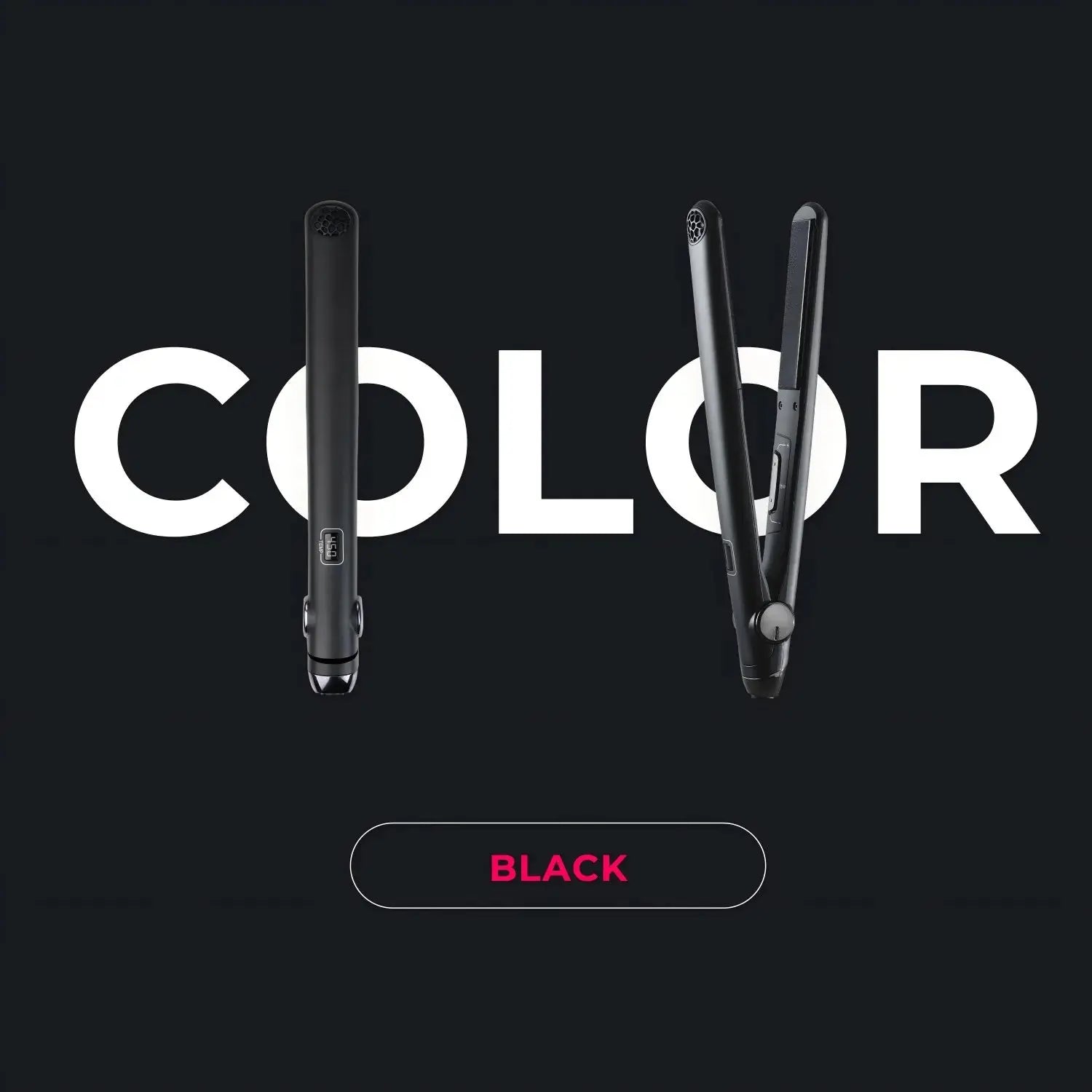 TYMO Sway Noir Hair Straightener Brush - Professional Ionic Ceramic Flat Iron for Smooth & Shiny Hair - Perfect for Home & Salon Styling