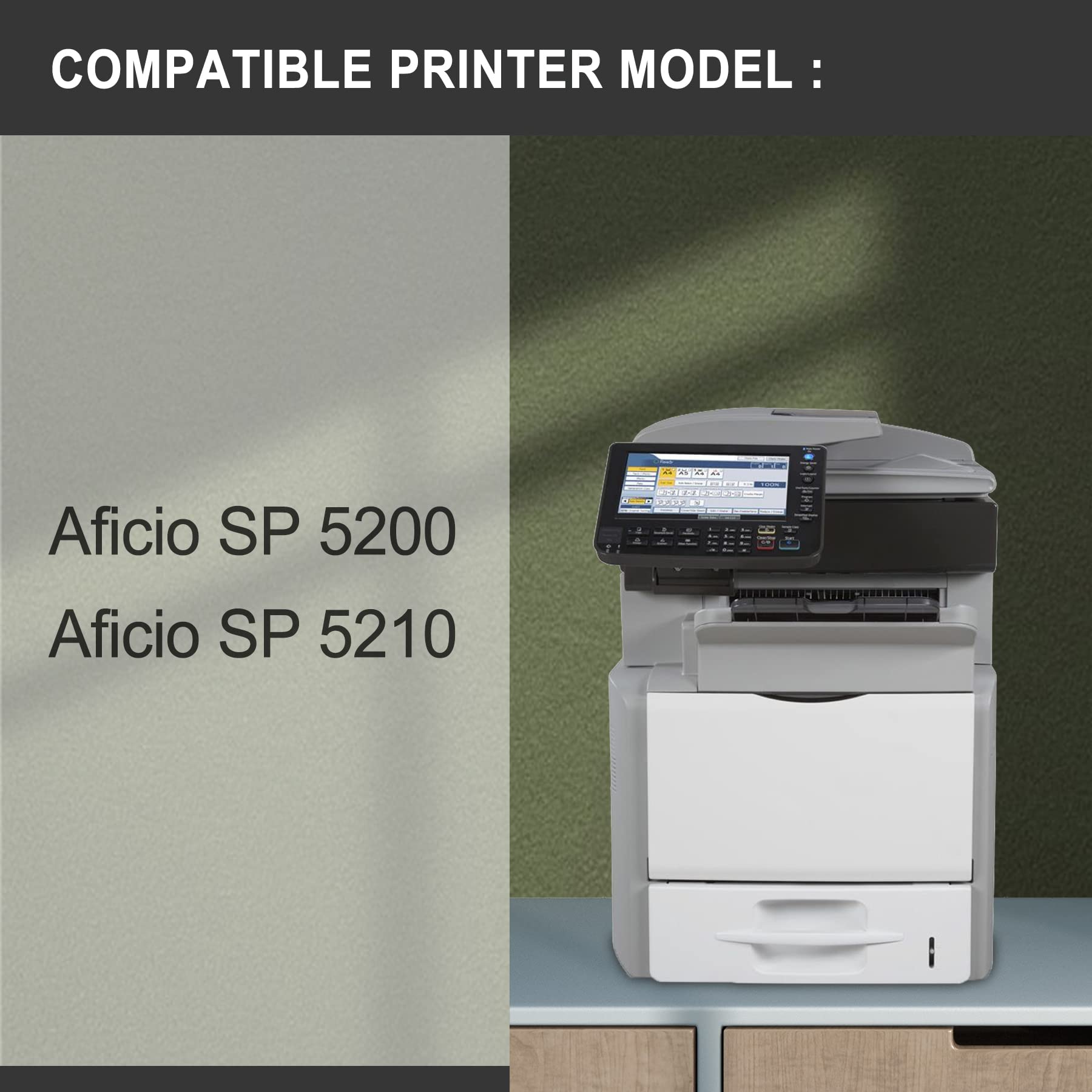RICOH Aficio SP 5200/5210 Compatible Toner Cartridge (406683 Replacement) - High Yield Black Printer Toner (1 Pack) - Perfect for Office Printing, Home Office & Small Business Use