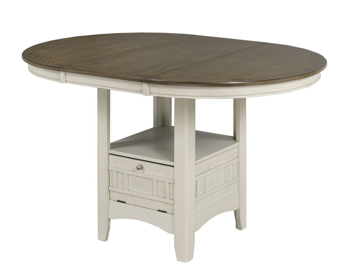 7-Piece White and Oak Counter Set for Kitchen, Dining Room, or Bar - Durable and Stylish Countertop Organizer