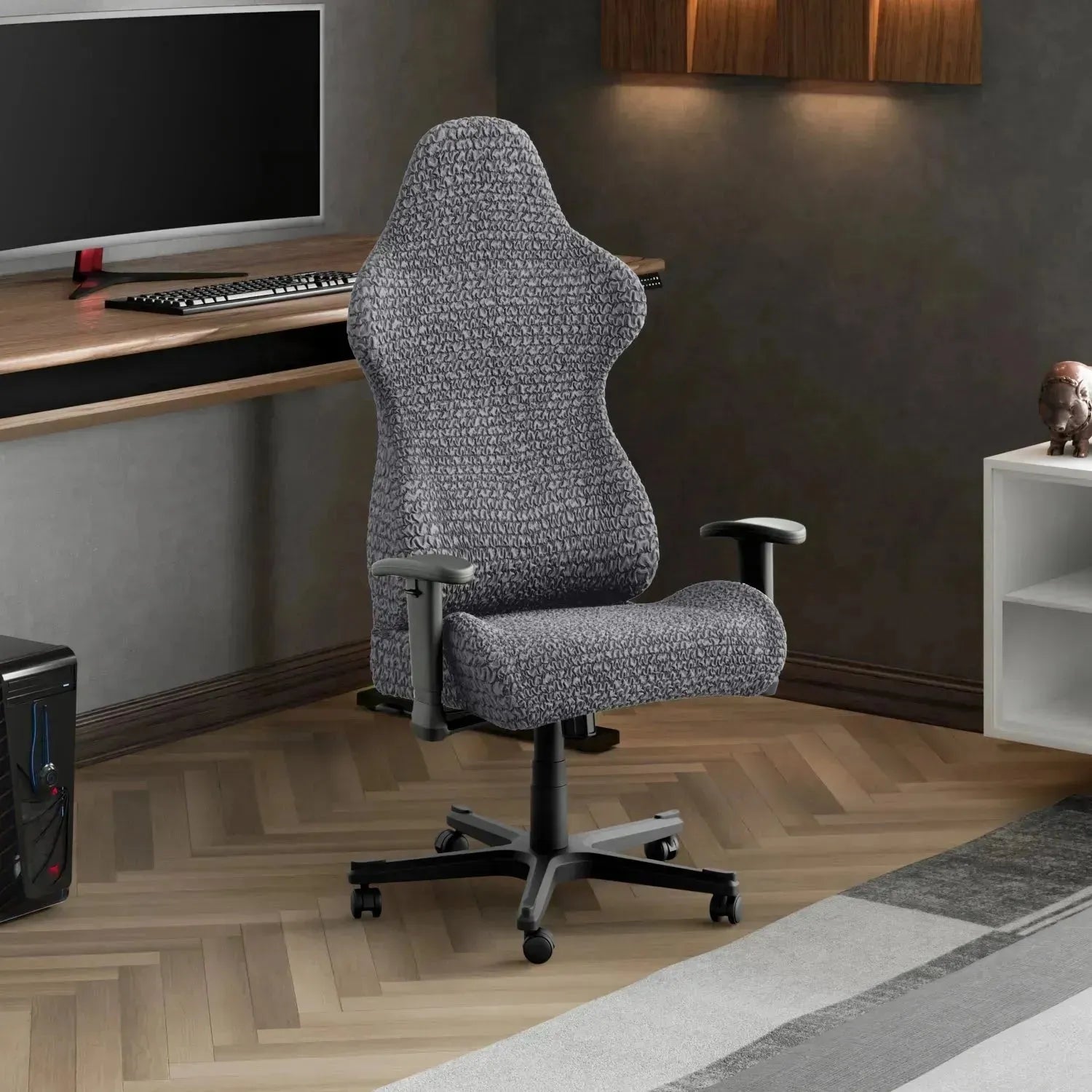 Premium Office Chair Slipcover - Microfiber Collection - Washable & Breathable Chair Cover for Home Office, Gaming, and Workspace - Perfect for Desk Chairs, Task Chairs, and Executive Chairs