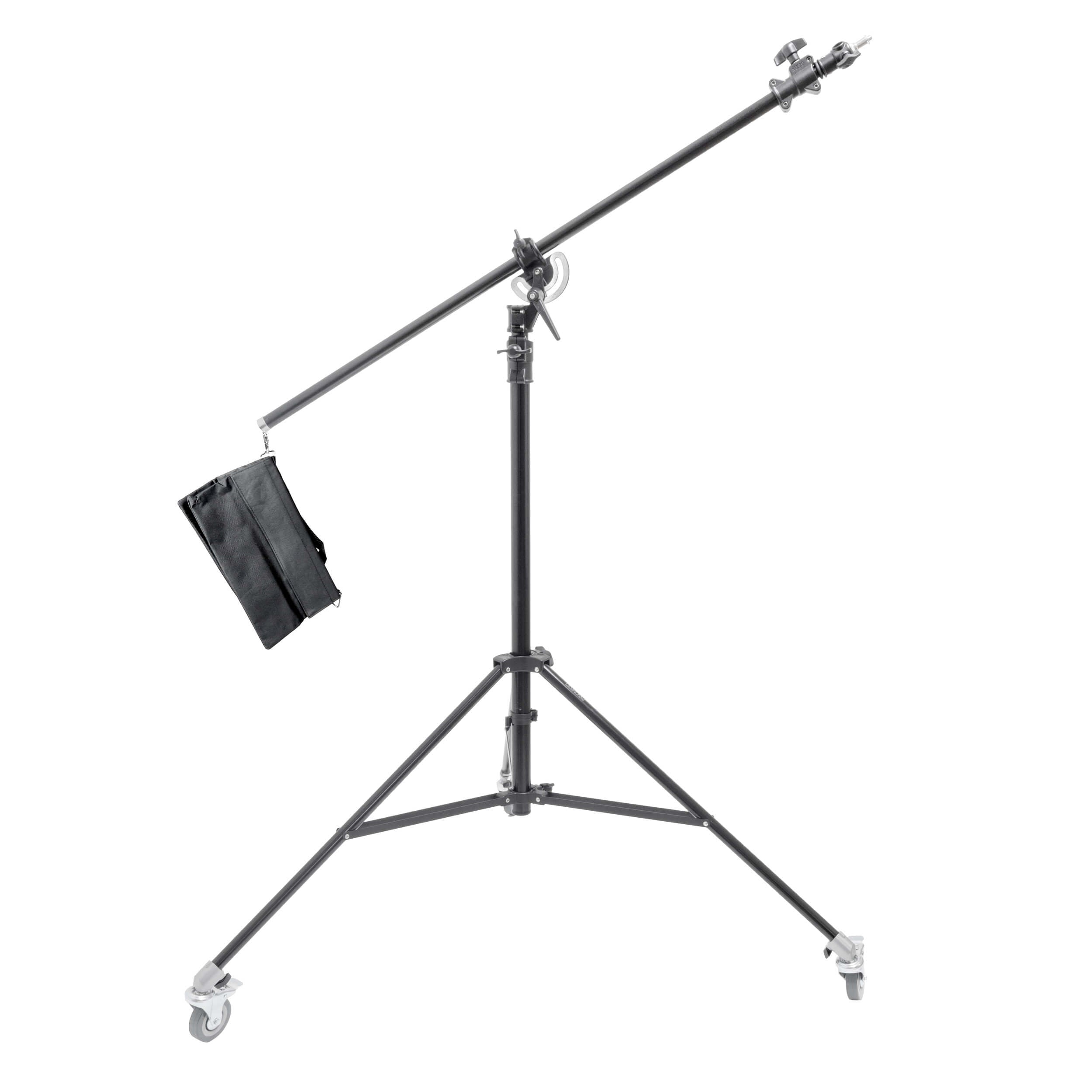 Adjustable Reclined Combi Boom Stand with Heavy-Duty Caster Wheels - Perfect for Studio Recording, Podcasting & Live Performances