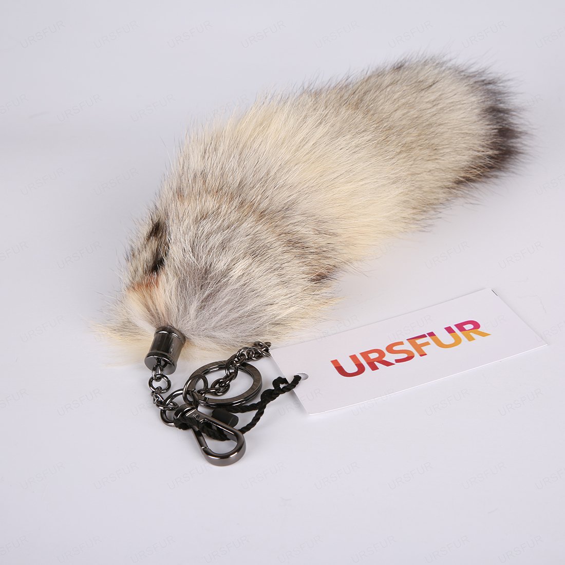 Corsac Fox Tail Keychain - Fashionable Purse Charm & Bag Pendant for Cosplay, Costume Accessories, and Everyday Use - Perfect for Anime Lovers, Gift Giving, and DIY Crafts