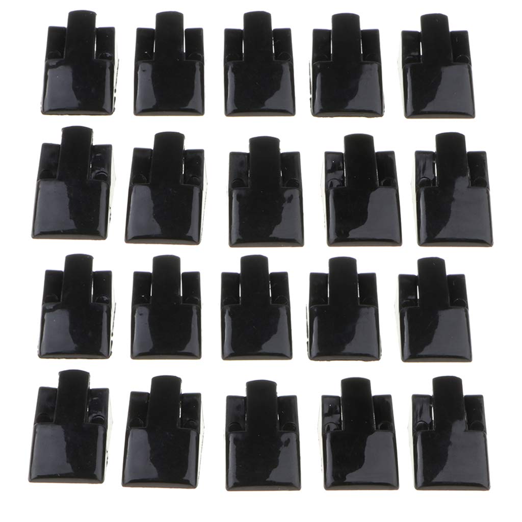 B Baosity 20-Piece Black Plastic Jewelry Display Stand Set for Women's Rings, Necklaces & Wedding Accessories - Perfect for Boutique Showcases, Bridal Shops & Retail Displays