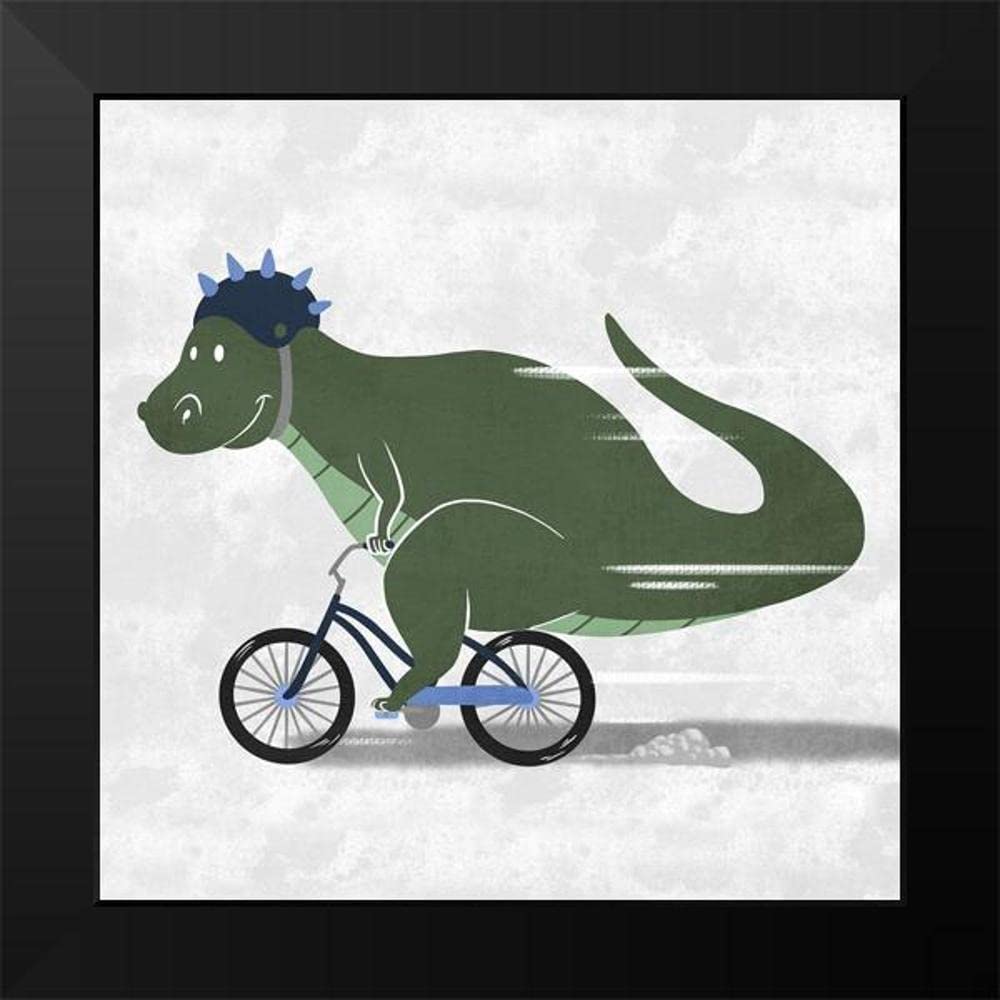 ArtDirect - Prime, Marcus 20x20 Inch Black Modern Framed Wall Art Print - Racing Dino 2 - Contemporary Home Decor for Living Room, Bedroom & Office