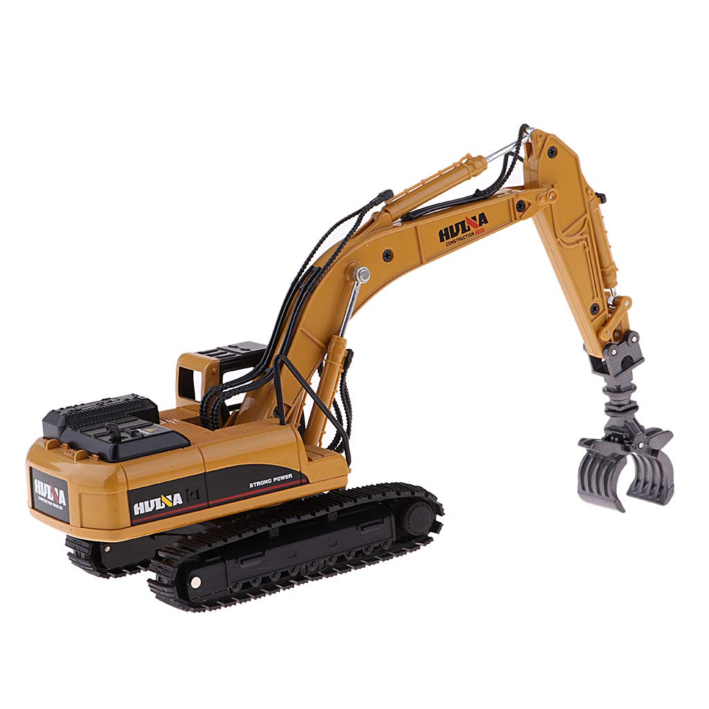 Gemini & Genius 1/50 Scale Heavy Metal Construction Vehicle Toy - Timber Grab Excavator Alloy Model for Wood/Building Material Handling | Kids Gift, Engineering Toy Collection & Home Decoration | Perfect for Playtime, STEM Learning & Construction-Themed Room Decor