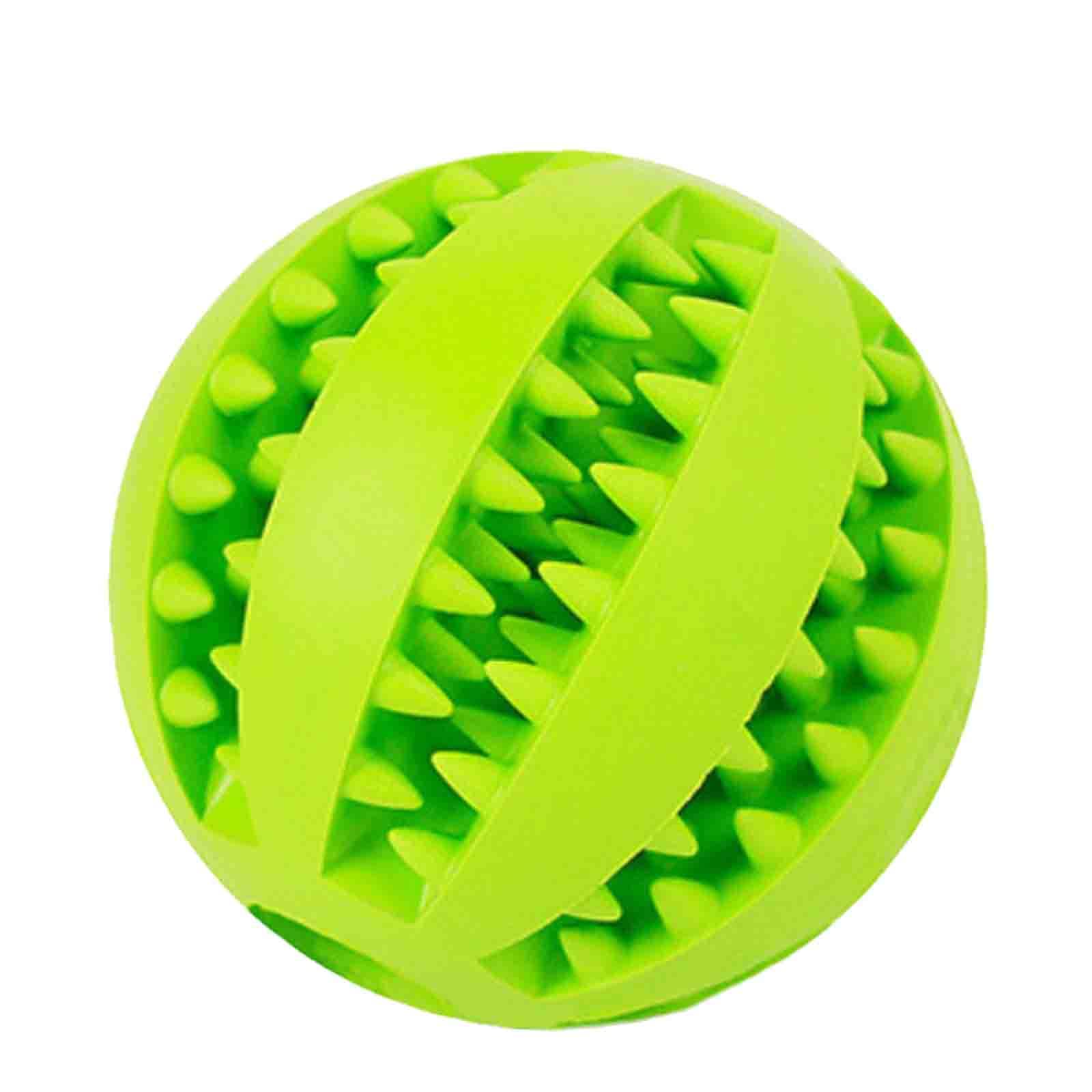 **Durable Rubber Dog Ball Toy for Puppies & Large Dogs - Fun Chew Toy with Teeth Cleaning & Snack Dispenser - Perfect for Indoor & Outdoor Playtime**