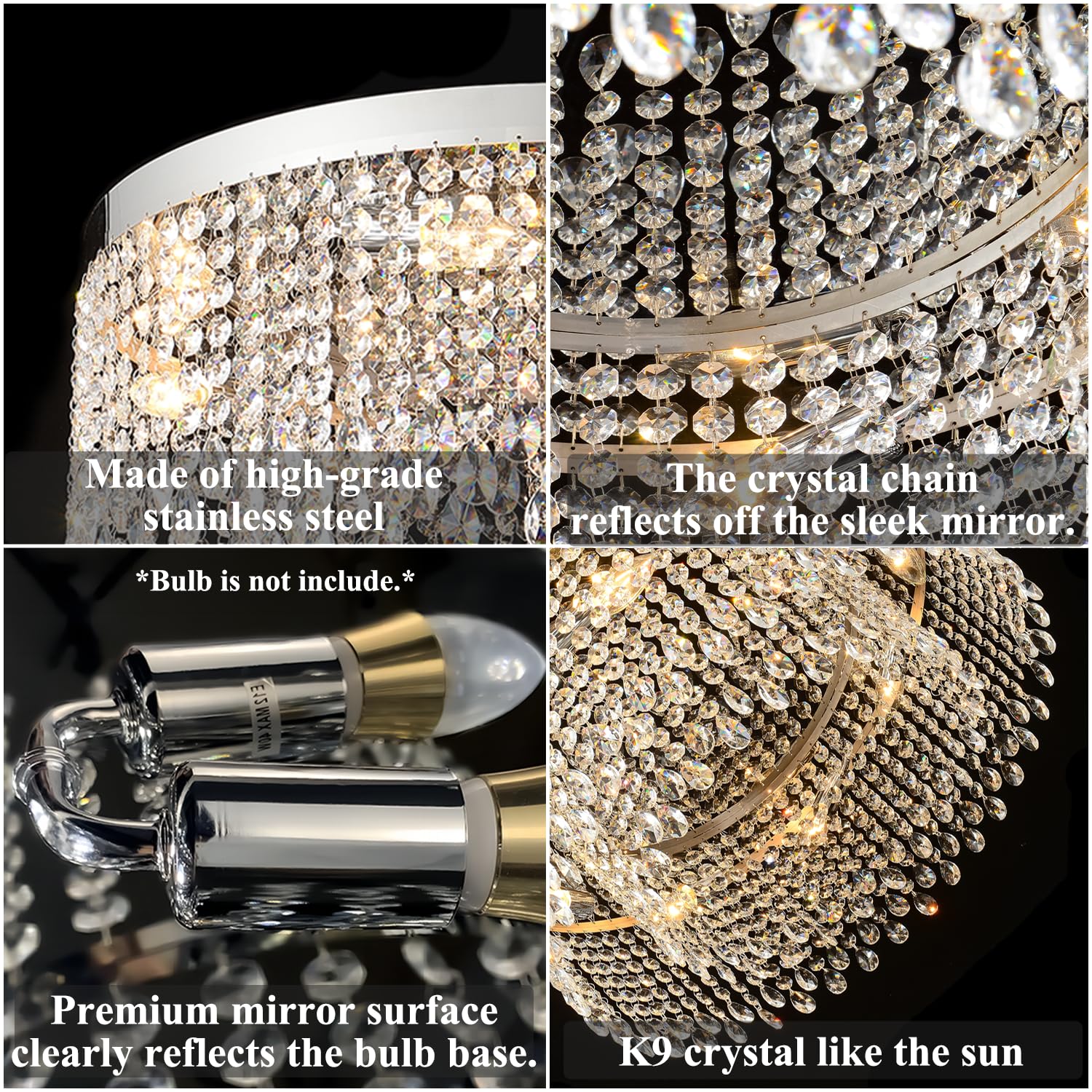 Modern Crystal Ceiling Light Chandelier - 31.5