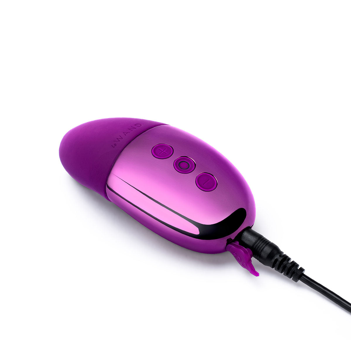 Le Wand Chrome Point Massager - Dark Cherry | Premium Personal Massage Device for Relaxation & Stress Relief | Perfect for Home, Travel & Spa Use