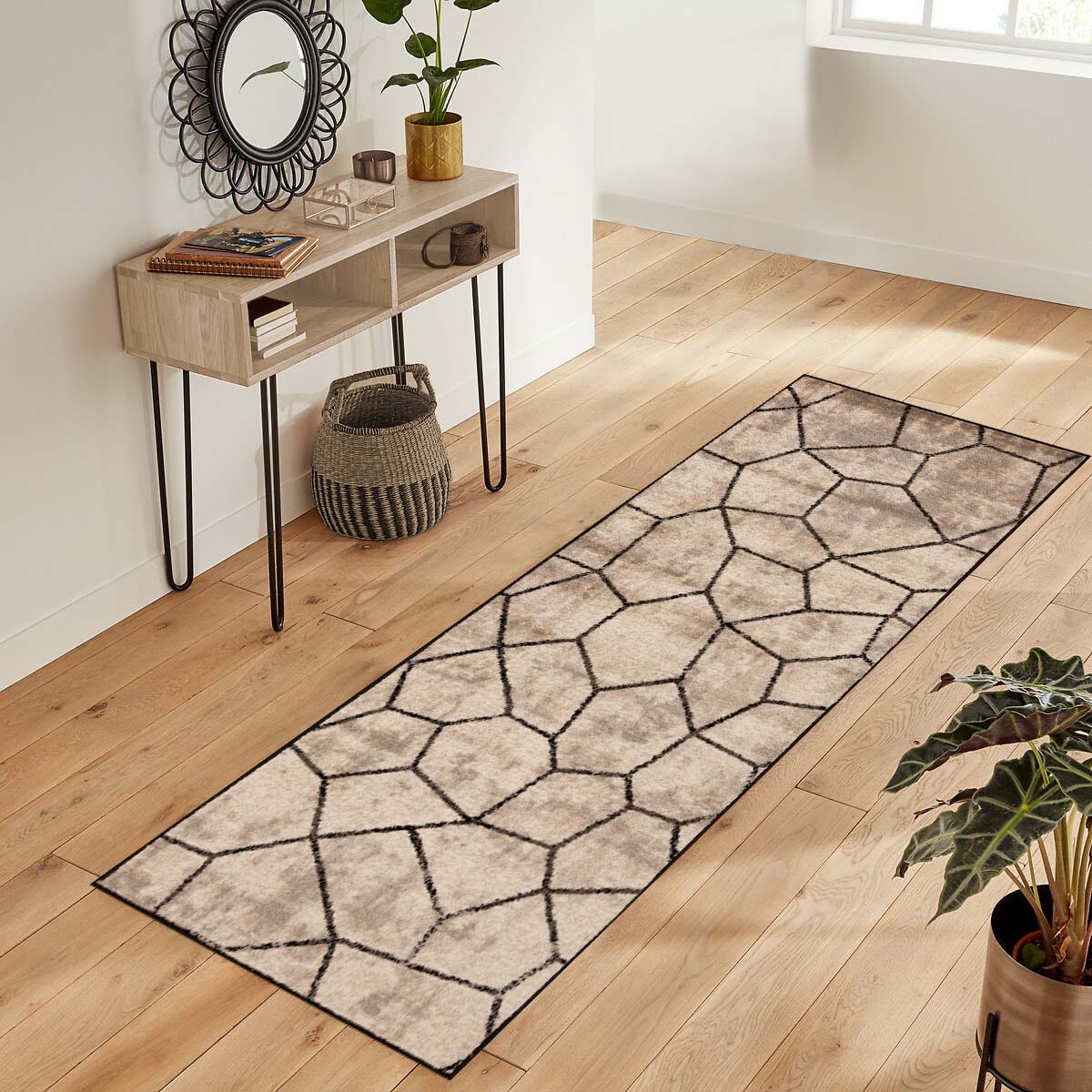Modern Vegas Abstract Tile Pattern Indoor Area Rug - Non-Slip Soft Living Room Carpet for Home Decor, Bedroom, Office
