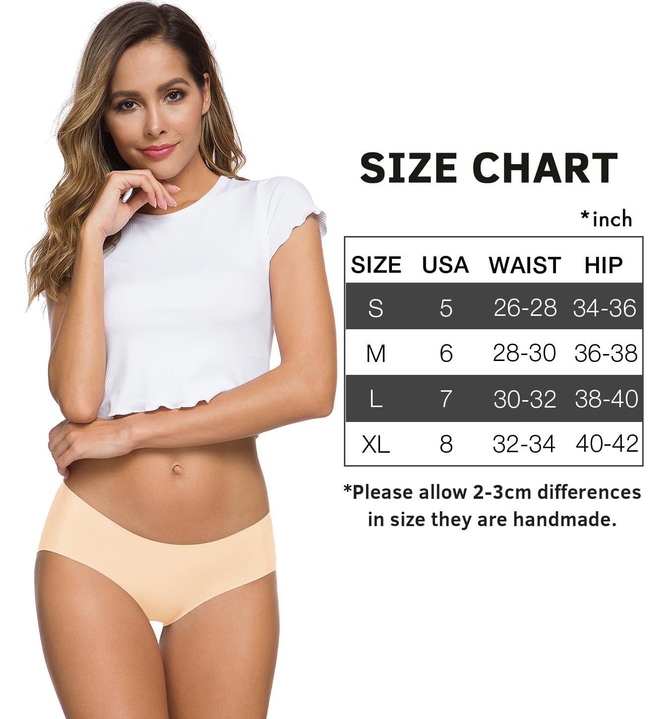 Altheanray Women's Cotton Underwear - 6 Pack Seamless Hipster Bikini Briefs | Soft & Breathable Panties for Everyday Comfort | Perfect for Work, Yoga & Lounge Wear