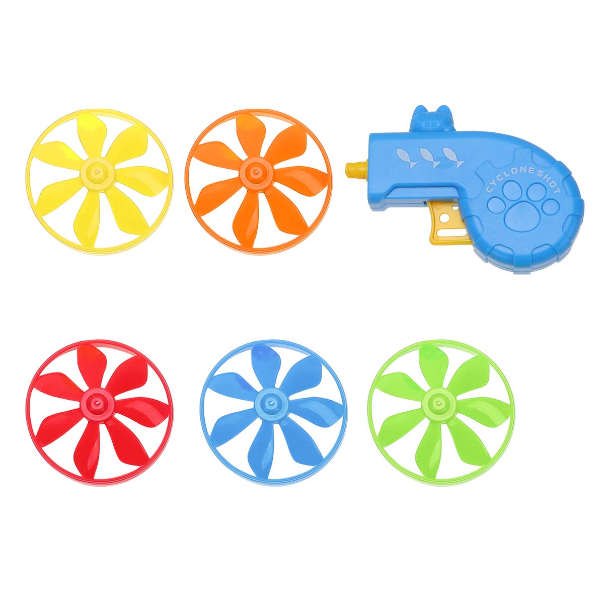 Scicalife Flying Disc Sauncher - Interactive Cat Fetch Toy for Exercise & Play, Blue Dog Training Frisbee - Perfect for Outdoor Games, Backyard Fun & Pet Bonding Time