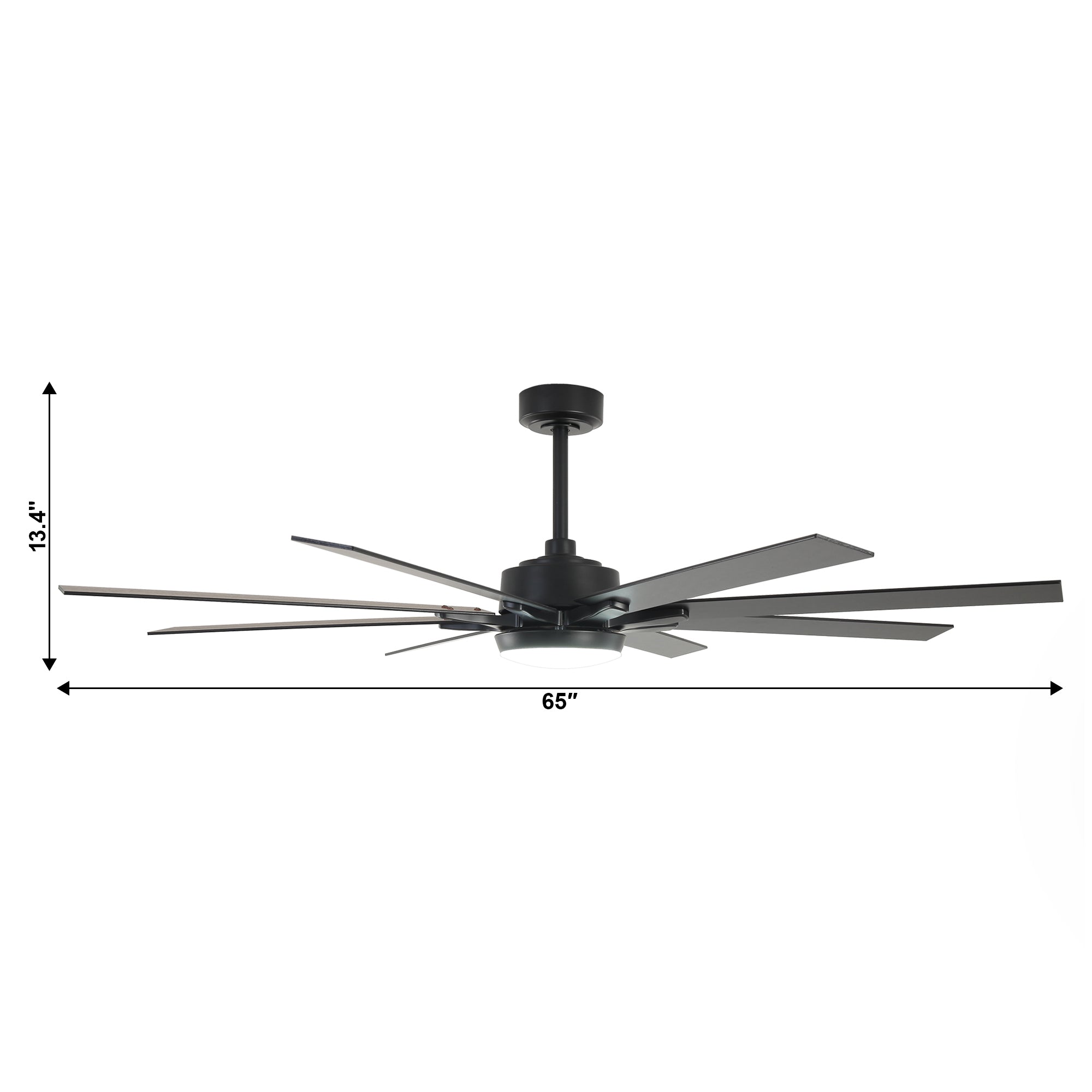 65 Inch Teresa Modern Double Sided Blades Ceiling Fan with Remote Control & LED Light - Perfect for Living Room, Bedroom and Outdoor Patio Cooling