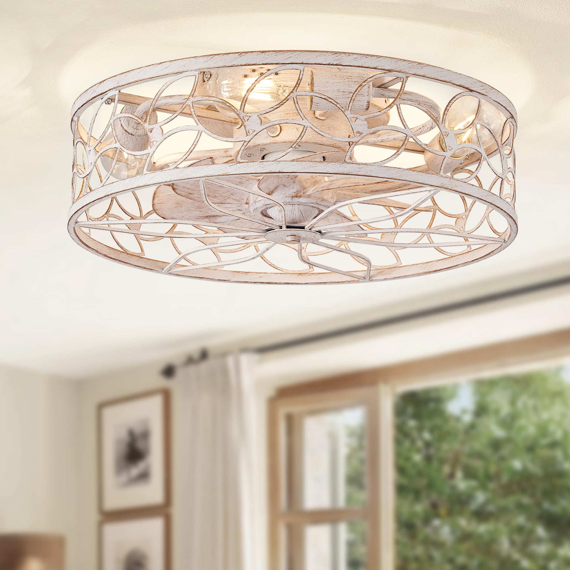LEDIARY Bladeless Ceiling Fan with Light - 24