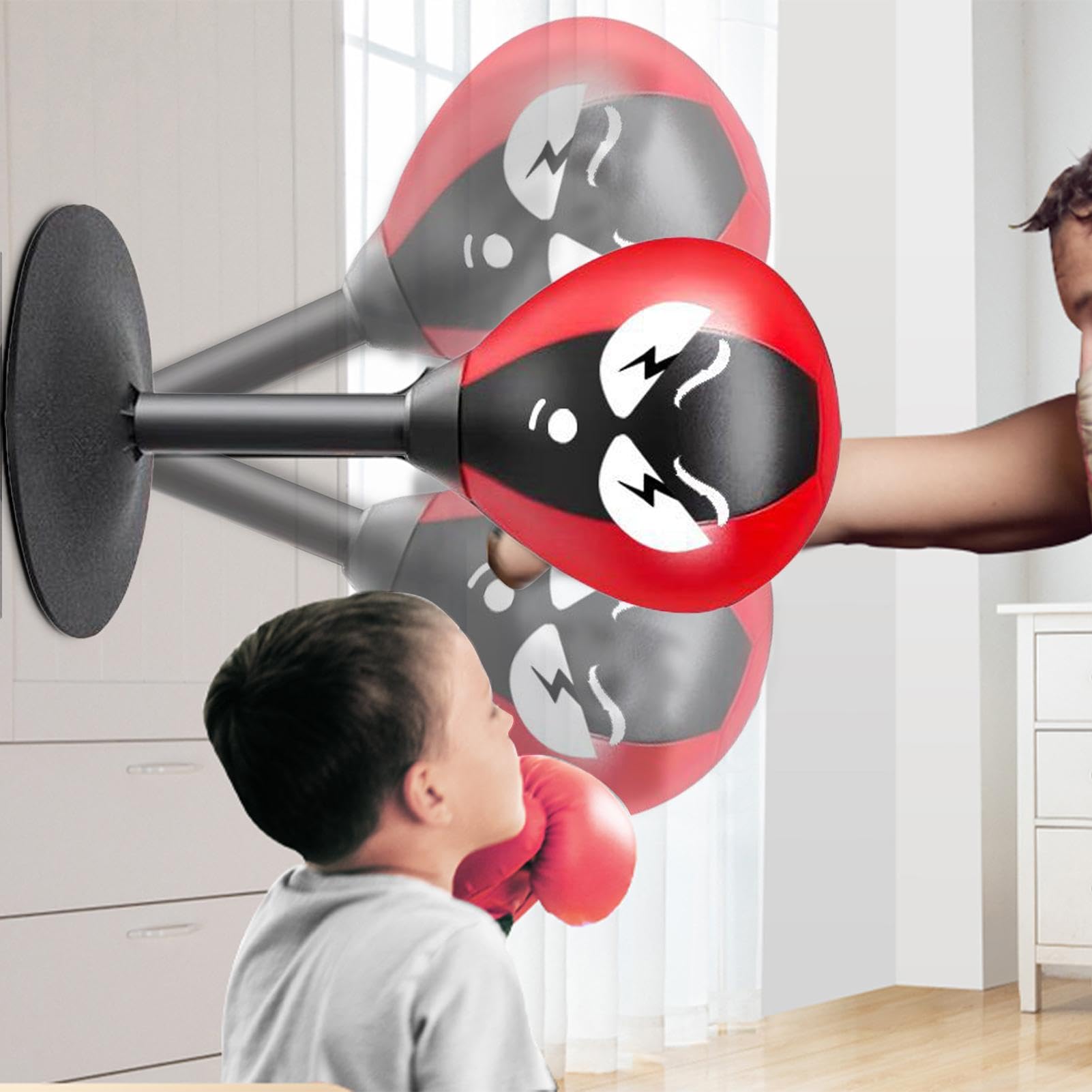Fun Punch Rage Bag - Heavy Duty Desktop Boxing Ball with Suction Cup for Stress Relief | Anger Management & Office Stress Relief Tool for Kids & Adults | Perfect for Home, Office & Classroom Use