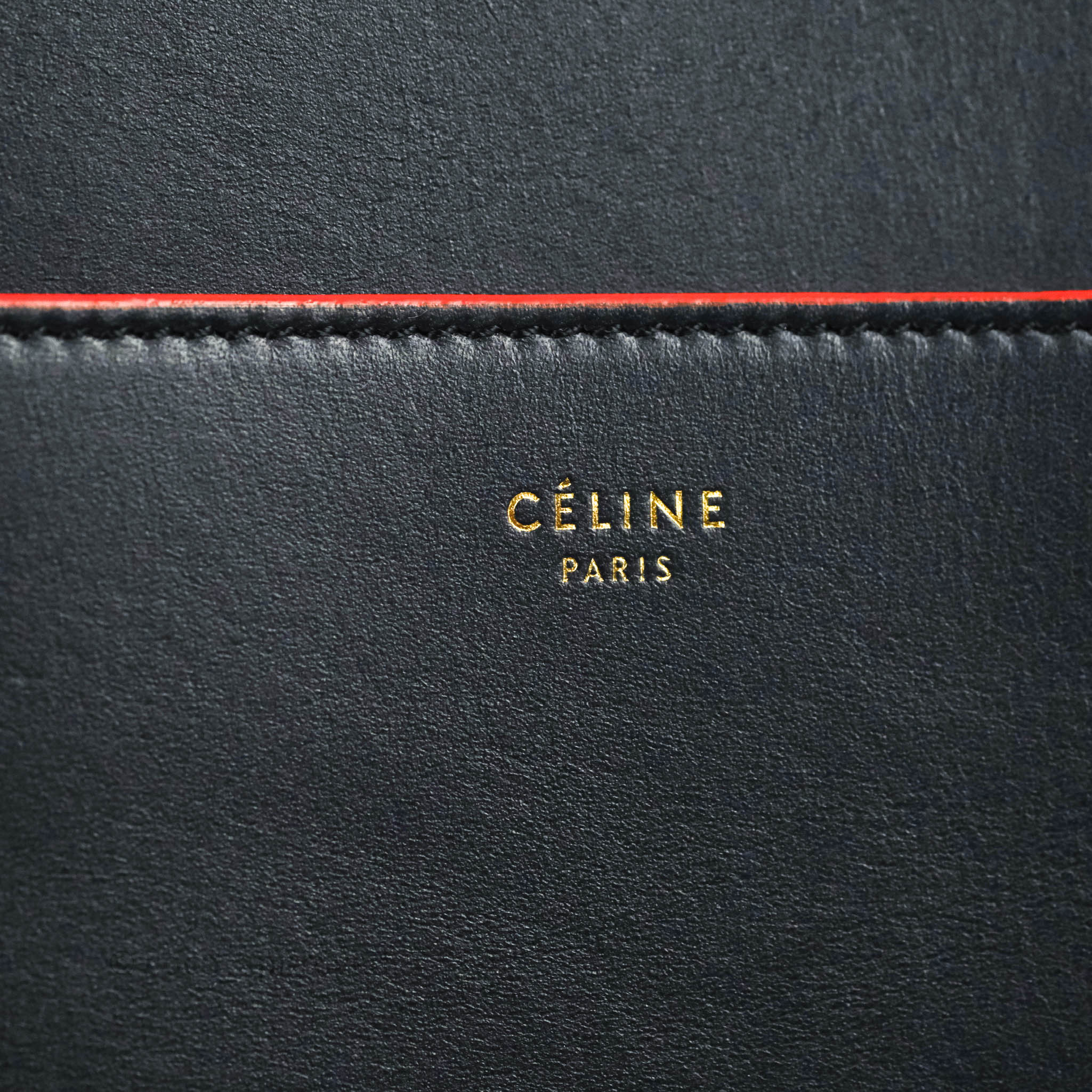 Celine Sangle Bucket Bag in Navy Blue - Genuine Calfskin Leather Handbag for Women | Perfect for Work, Travel & Everyday Use