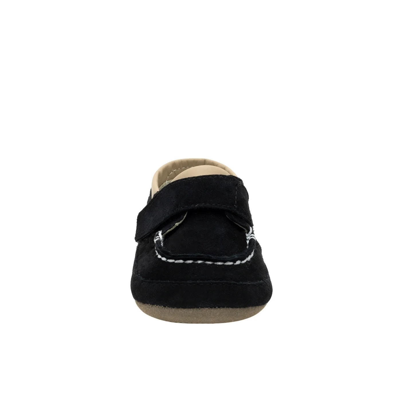 Robeez Black Nubuck Boden First Kicks Baby Shoes - Soft Sole Leather Booties for Newborns & Infants - Perfect for Crawling, First Steps & Special Occasions