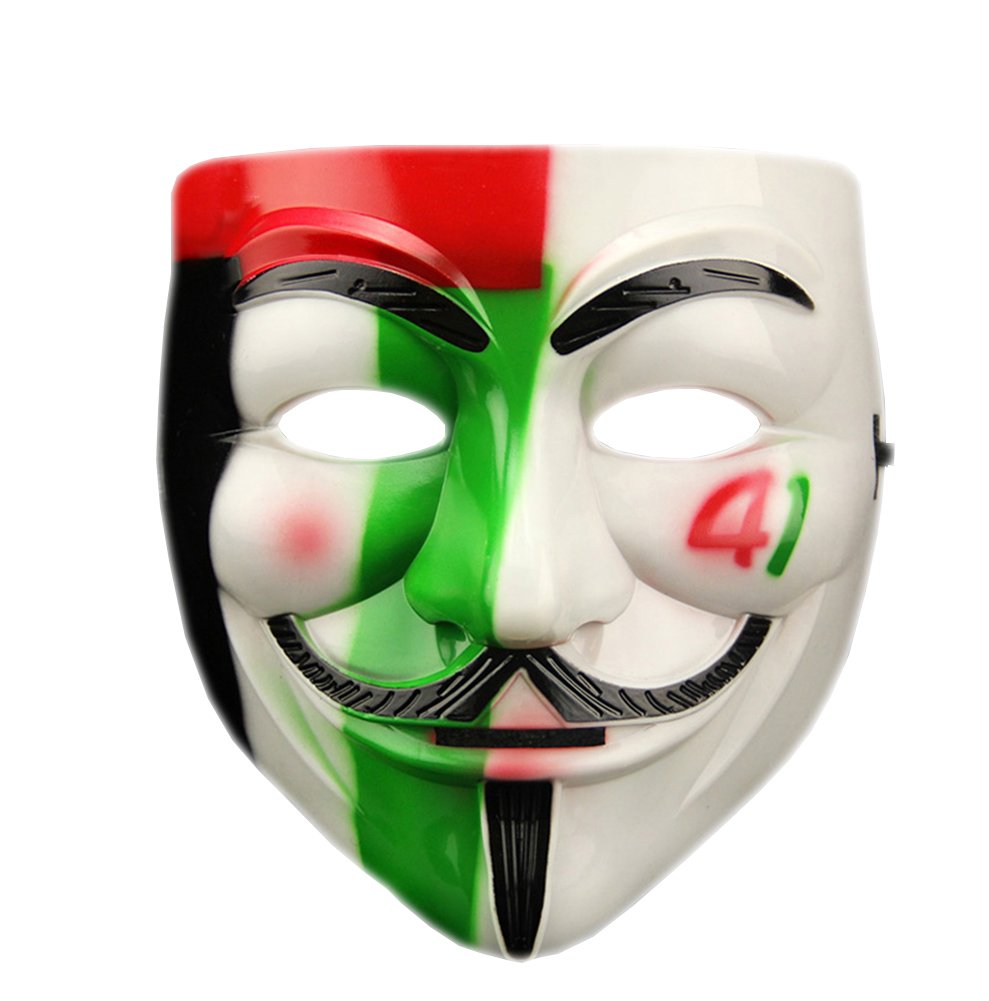 Masquerade Hacker Mask for Cosplay & Halloween - Thickened Latex V for Vendetta Mask | Perfect for Costume Parties, Comic Con & Themed Events