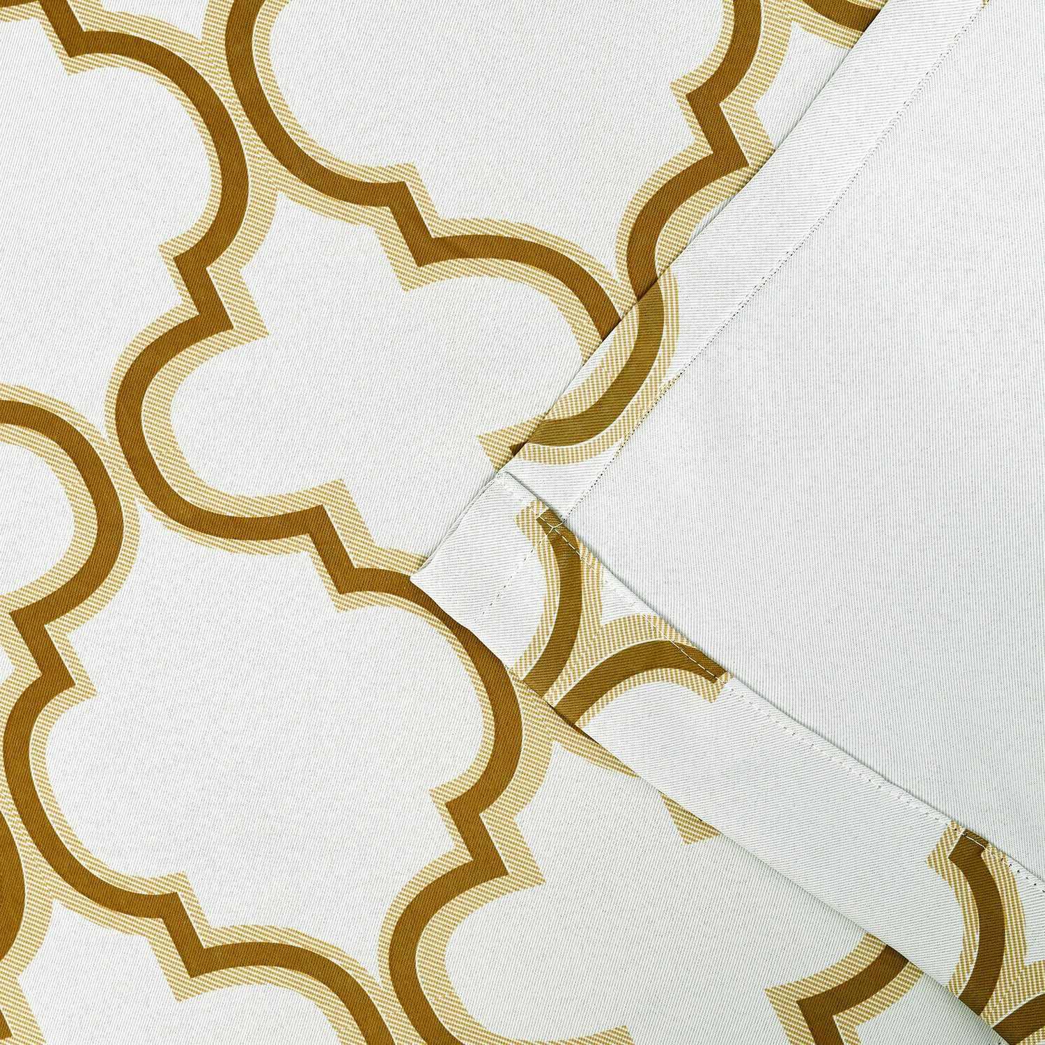 Bohemian Trellis Printed Blackout Curtain Panels Set - Thermal Insulated Grommet Drapes for Living Room, Bedroom & Nursery - Blocks Light & Noise, Enhances Privacy & Decor