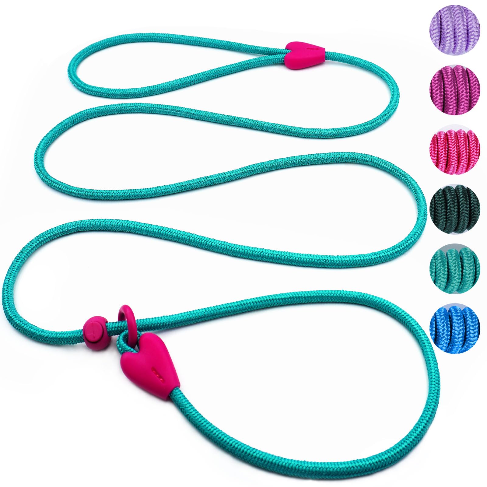 No Pull Slip Lead Dog Leash - 6FT Strong Nylon Training Leash for Dogs & Puppies with 6 Color Options (Green) - Perfect for Walking, Training & Outdoor Adventures