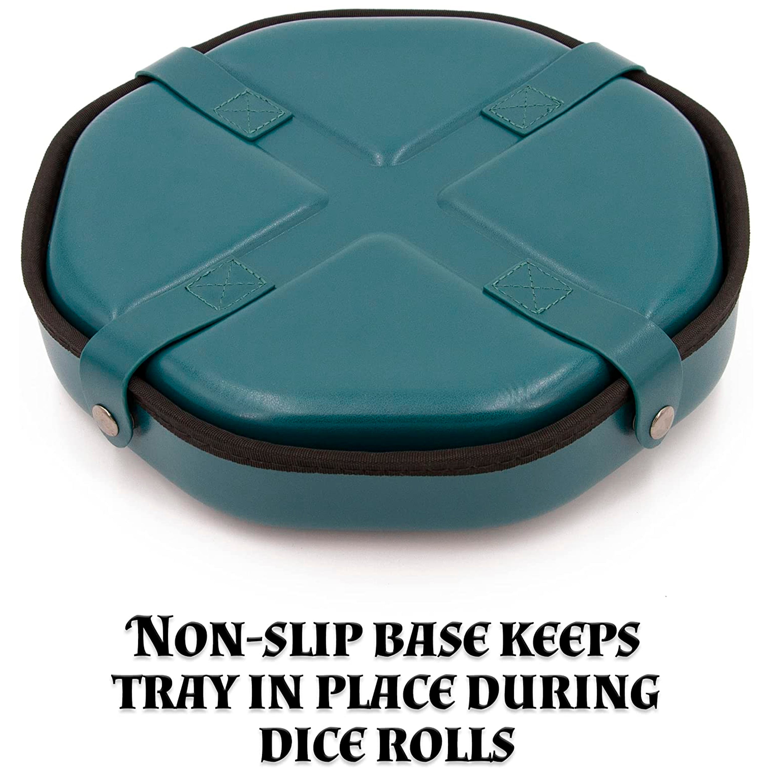 CASEMATIX Dice Tray and Storage Case for 115 RPG Dice - Magnetic Snaps, Embossed Monster Design - Perfect for Dungeons & Dragons, Pathfinder, and Tabletop Gaming Sessions