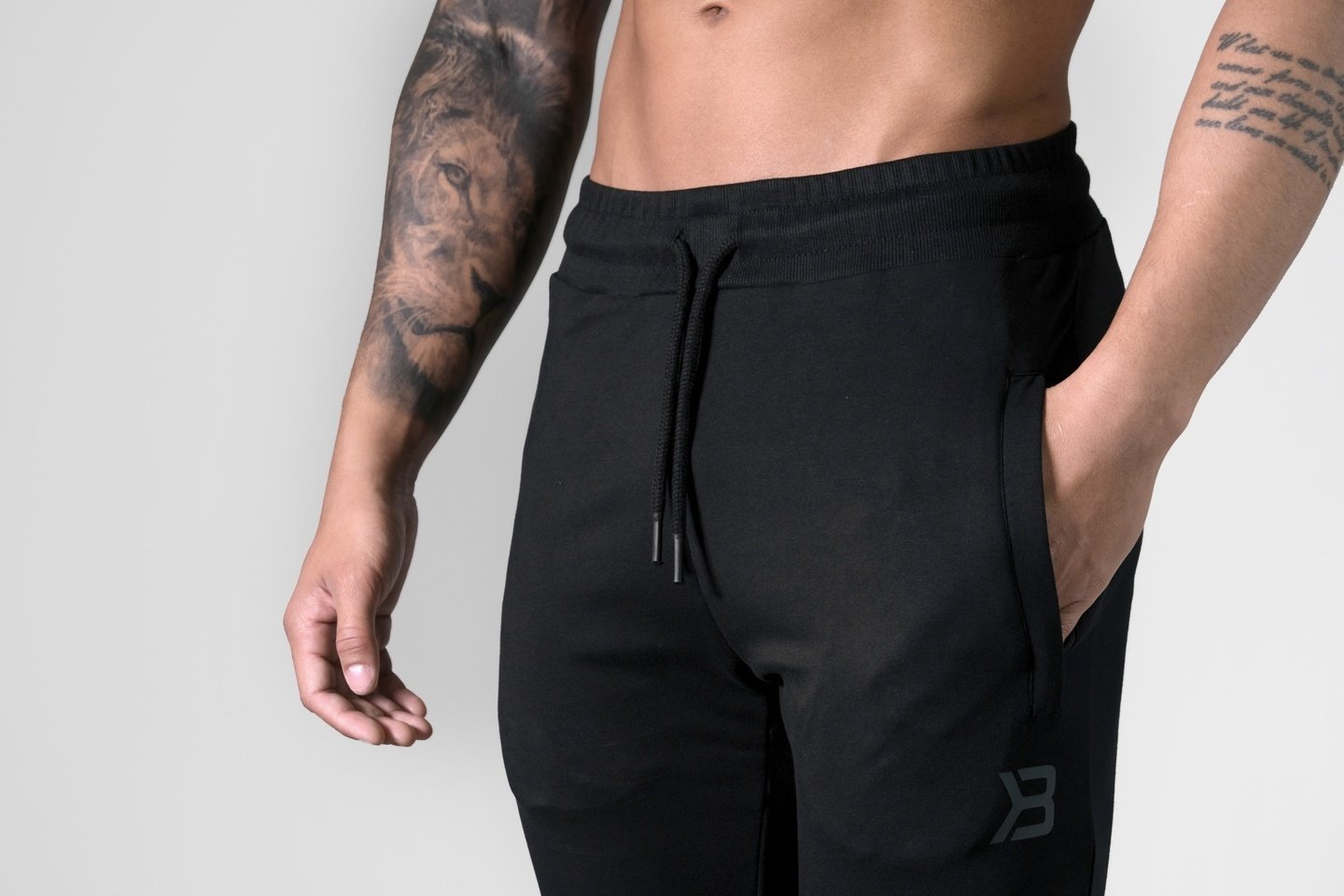 Better Bodies Tapered Joggers V2 - Men's Athletic Jogger Pants for Running, Gym & Casual Wear - Black Comfortable Workout Sweatpants