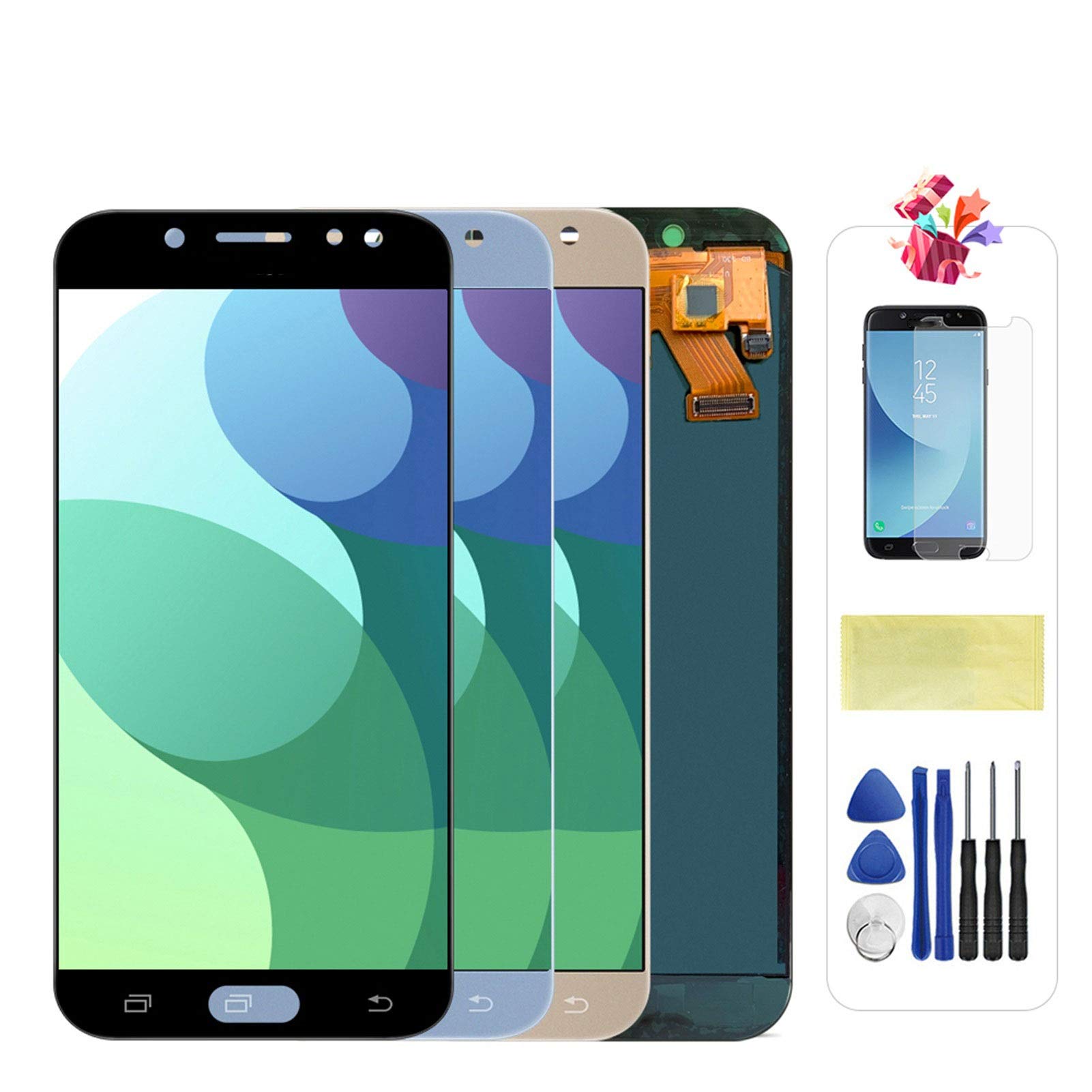 Original Samsung Galaxy J5 2017 J530/J5 Pro SM-J530F/J530M LCD Display Touch Screen Digitizer Assembly - Gold Replacement Screen for Cracked/Damaged Displays - Perfect for DIY Phone Repairs & Tech Enthusiasts