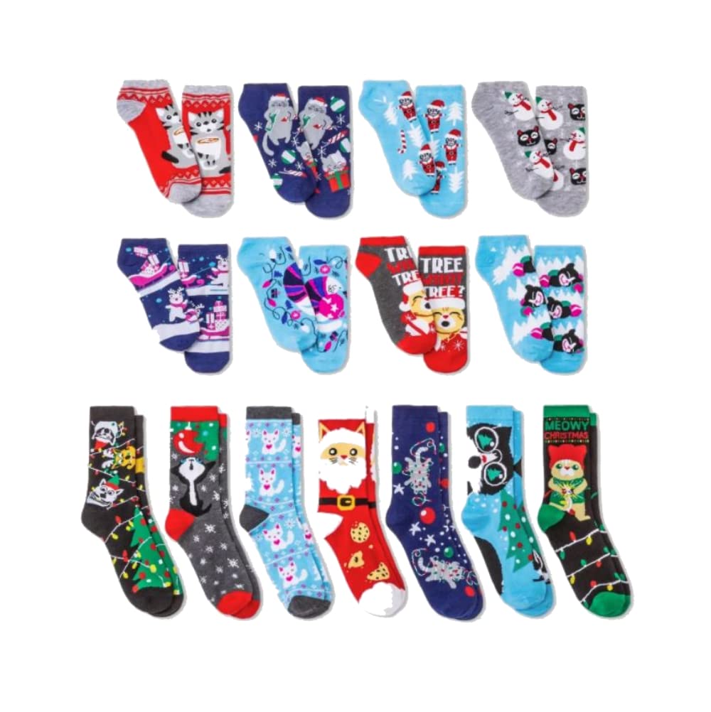 15 Days of Christmas Socks Advent Calendar for Women - Fun Holiday Gift Idea for Stocking Stuffers & Festive Countdown