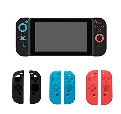 8-in-1 Soft Silicone Protective Case with Thumb Grips for Nintendo Switch Joy-Con Controllers - Durable Cover for Gaming, Travel & Everyday Use