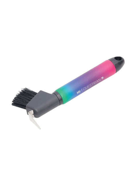 Ombre Effect Hoof Pick Brush for Horses - Durable Grooming Tool for Cleaning Hooves - Perfect for Equestrian Care, Stable Maintenance & Horse Show Prep
